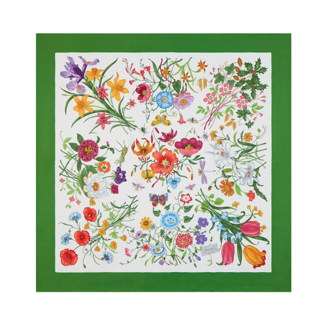 (W) 구찌 프린티드 실크 까레 멀티컬러((W) Gucci Printed Silk Carre Multicolor) - 2