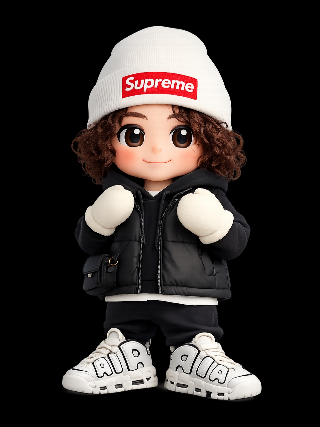 Supreme New Era Box Logo Beanie White - 21FW, Nike x Stussy NRG RA Washed Pullover Hoodie Black (DN4028-010) 착용 스타일 - 4
