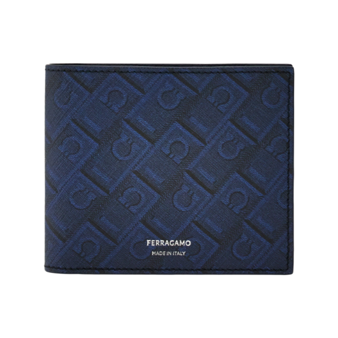 661582-791192 Ferragamo Monogram Wallet Dark Blue Navy Black