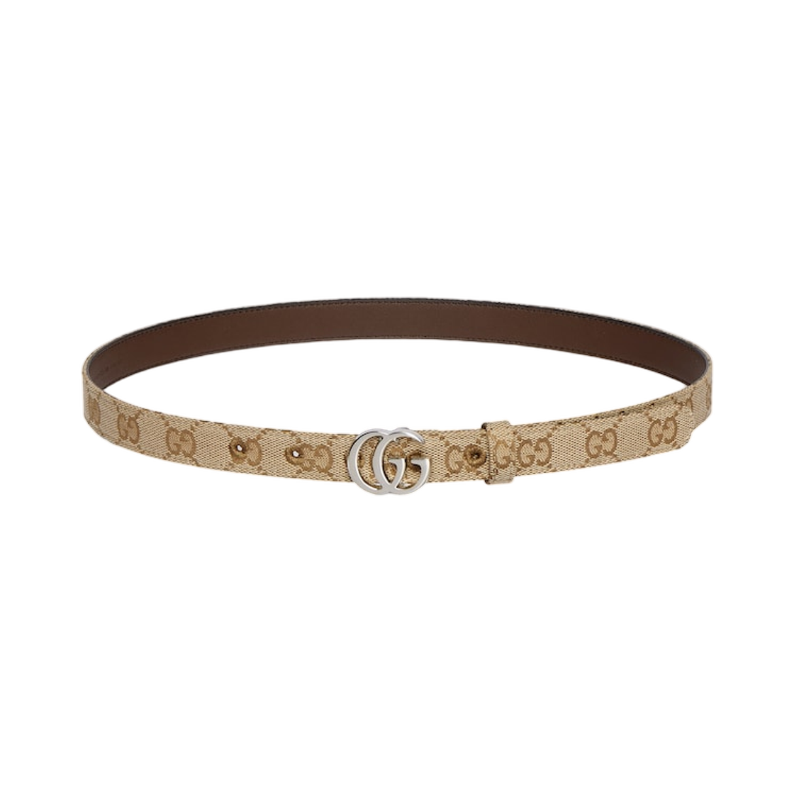 864433-FAFUT-9611 (W) Gucci GG Marmont Thin Belt Sand