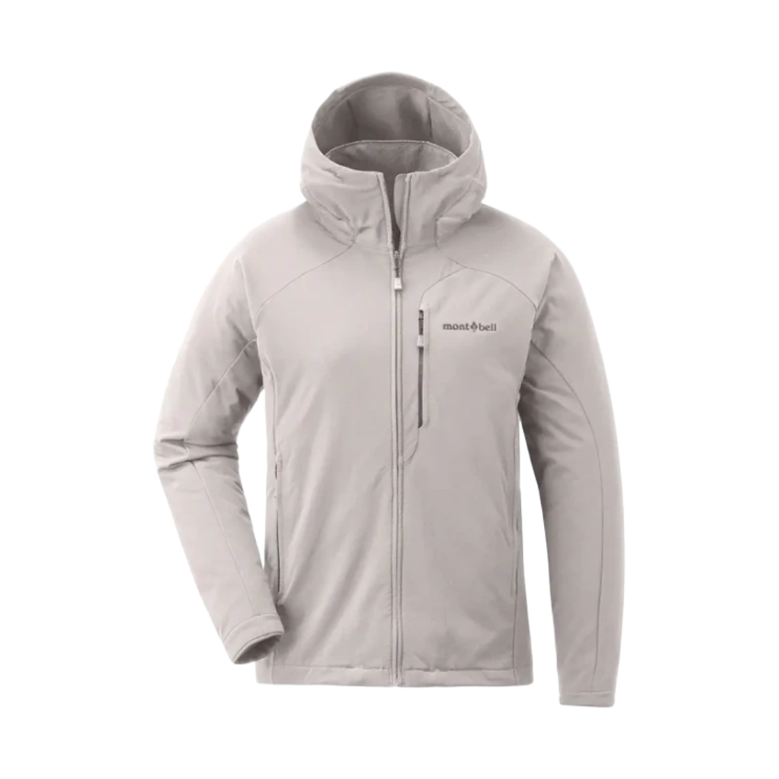 1106709 (W) Montbell Climapro 200 Hooded Jacket Light Gray