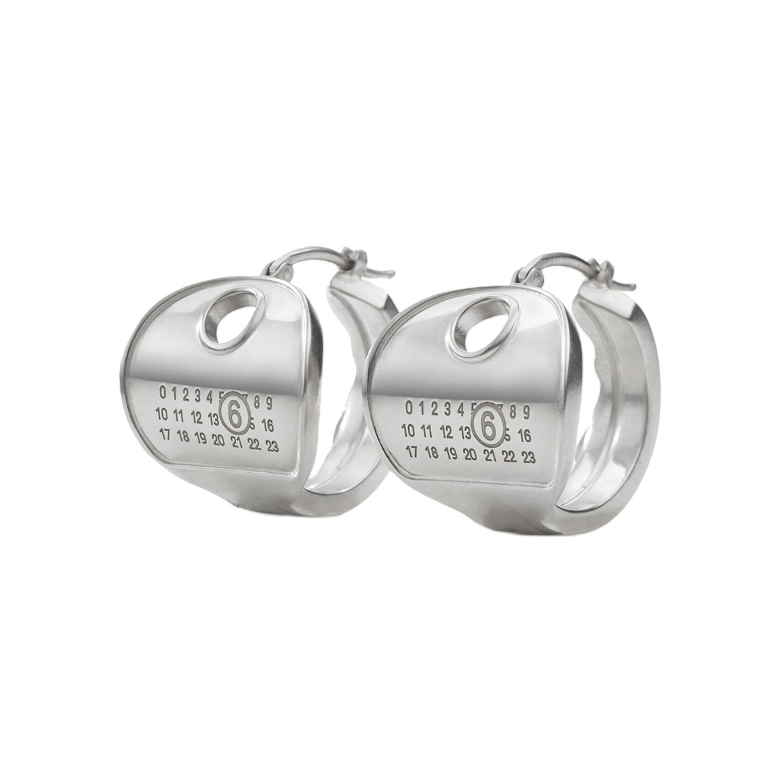 MM6 메종 마르지엘라 키 이어링 폴리쉬드 팔라디오((W) MM6 Maison Margiela Key Earrings Polished Palladio) - 2