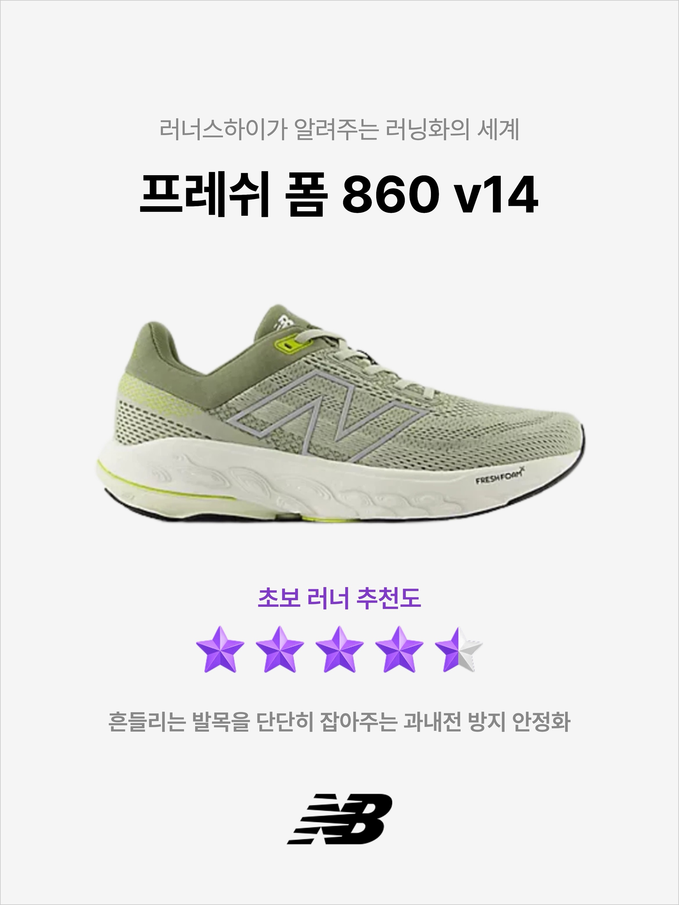 New Balance Fresh Foam X 860v14 Olivine Silver Metallic - 2E Wide, New Balance Fresh Foam X 860v14 Grey - 2E Wide 착용 스타일 - 1