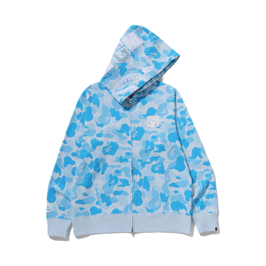 베이프 아이시 베이프 ABC 카모 샤크 풀 집 후드 삭스(BAPE Icy Bape ABC Camo Shark Full Zip Hoodie Sax) - 2