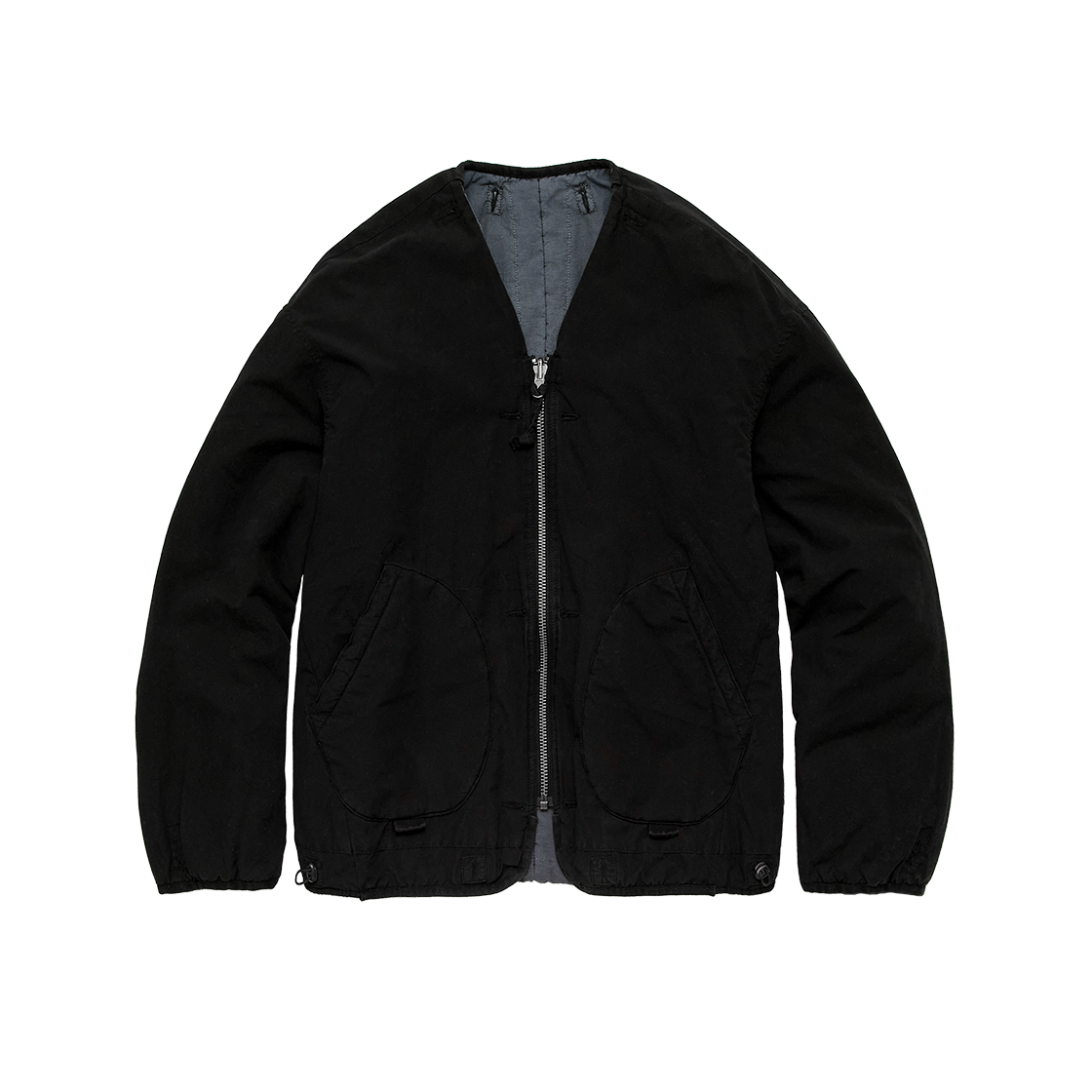 폴리테루 리버시블 라이너 자켓 블랙 + 블루 002(Polyteru Reversible Liner Jacket Black + Blue 002)
