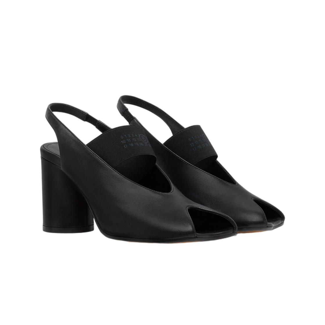 (W) MM6 메종 마르지엘라 아나토믹 뉴메릭 슬링백 블랙((W) MM6 Maison Margiela Anatomic Numeric Slingback Black) - 2