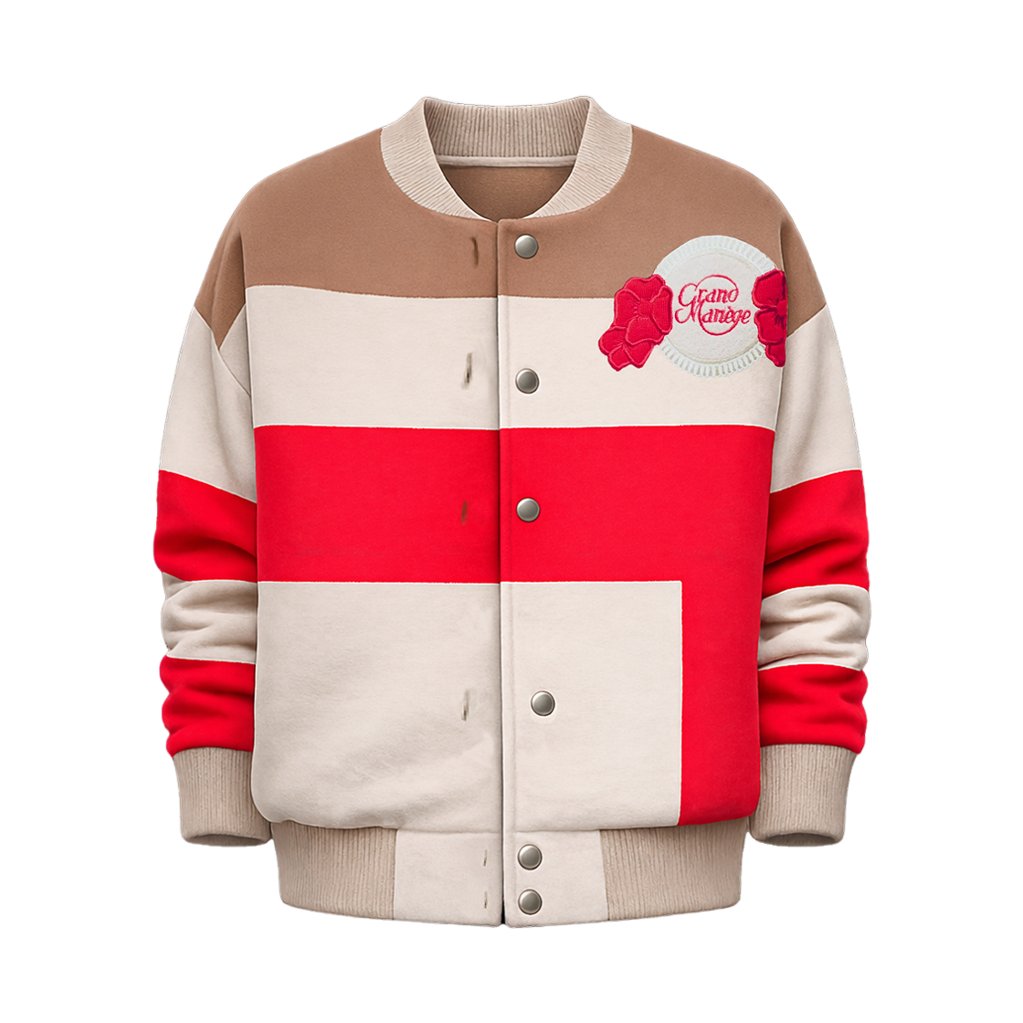 H6E2224DBJB (W) Hermes Grand Manege Quilted Jacket Beige Amande