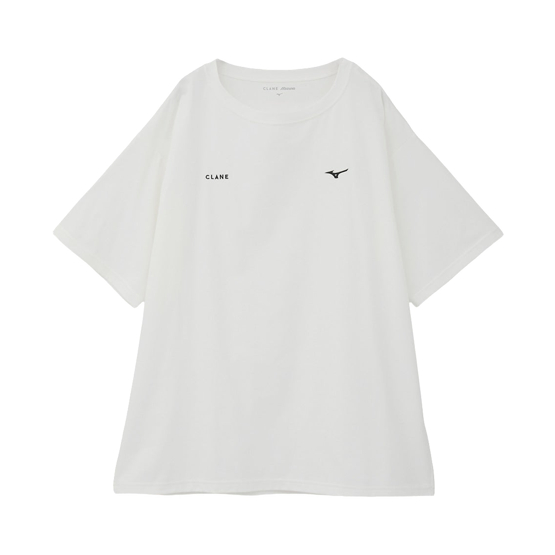 B2JACS70 (W) Mizuno x Clane Quick Dry Cotton Logo T-Shirt White