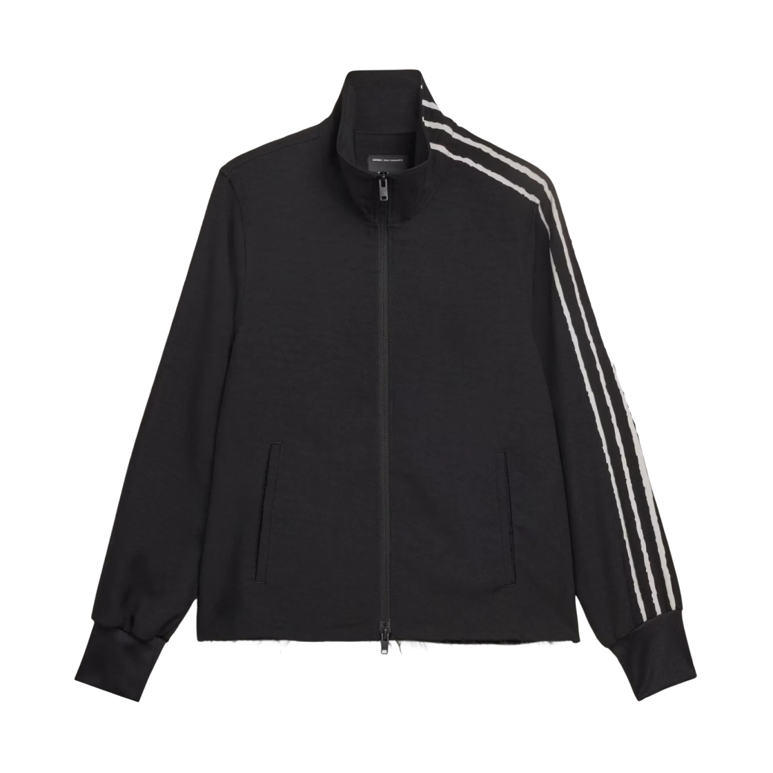 Y-3 x 요지 야마모토 스포츠 유니폼 로우 컷 3-스트라이프 트랙 탑 블랙(Y-3 x Yohji Yamamoto Sport Uniform Raw Cut 3-Stripes Track Top Black)