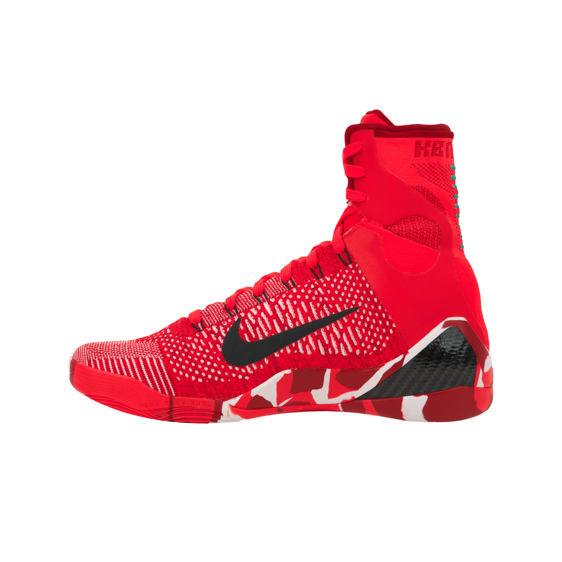 나이키 코비 9 엘리트 하이 프로트로 브라이트 크림슨 앤 에메랄드 그린(Nike Kobe 9 Elite High Protro Bright Crimson and Emerald Green) - 3