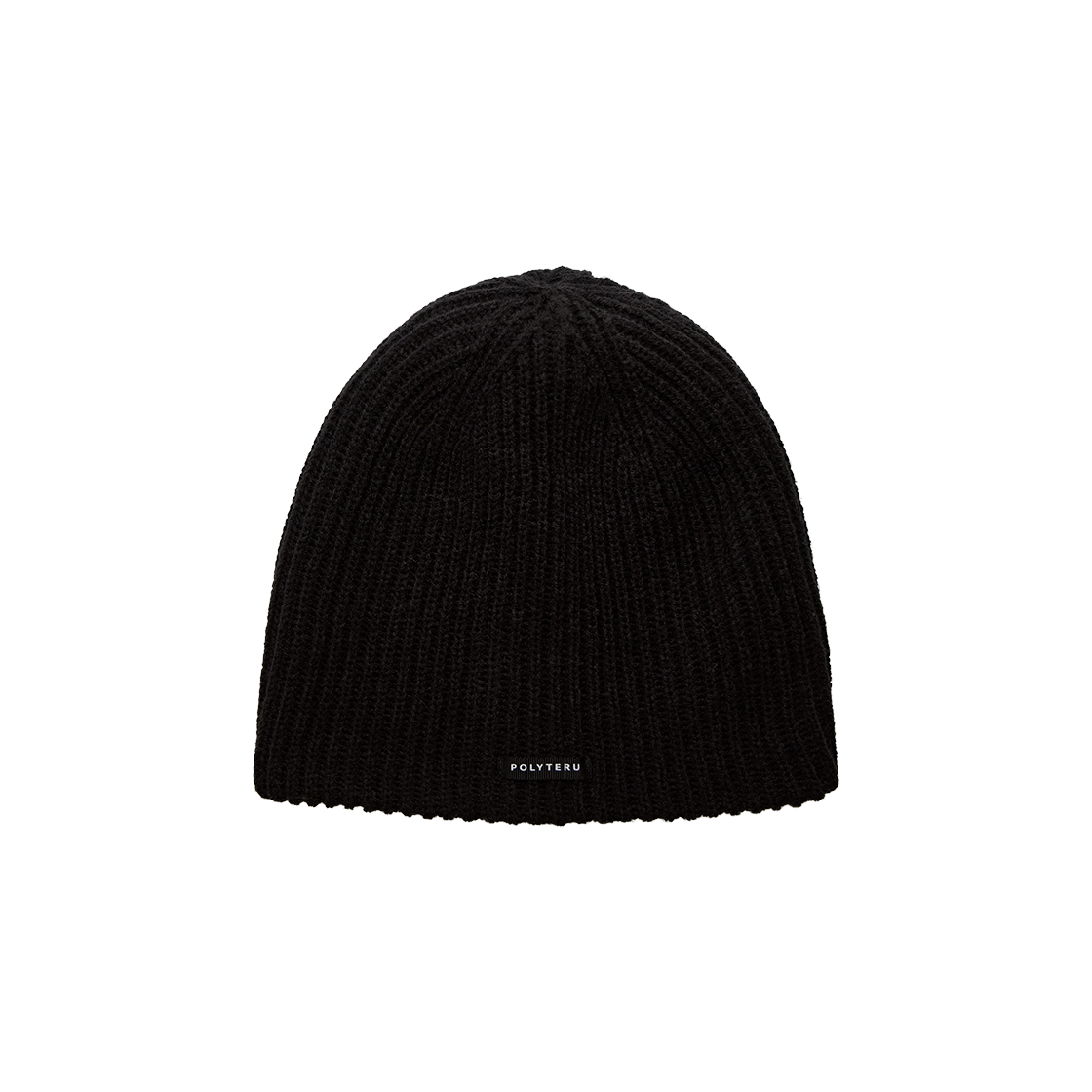 폴리테루 니트 비니 리브드 블랙(Polyteru Knit Beanie Ribbed Black)