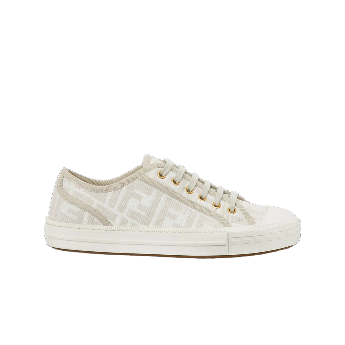 8E8325 AJZX F1GQF 26S [15% 쿠폰] (W) Fendi Domino FF Fabric Low Top Sneakers White
