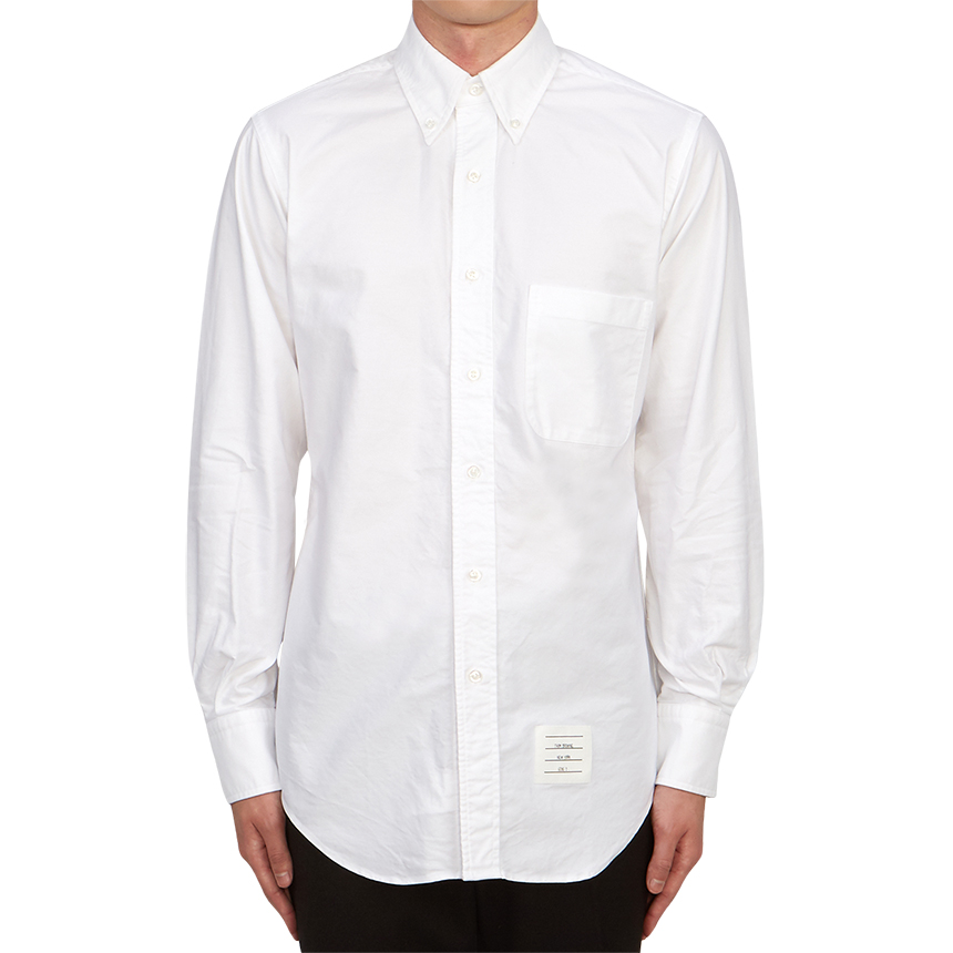 [15% 쿠폰] 톰브라운 옥스포드 클래식 그로그랭 플래킷 셔츠 화이트([15% 쿠폰] Thom Browne Oxford Classic Grosgrain Placket Shirt White) - 3