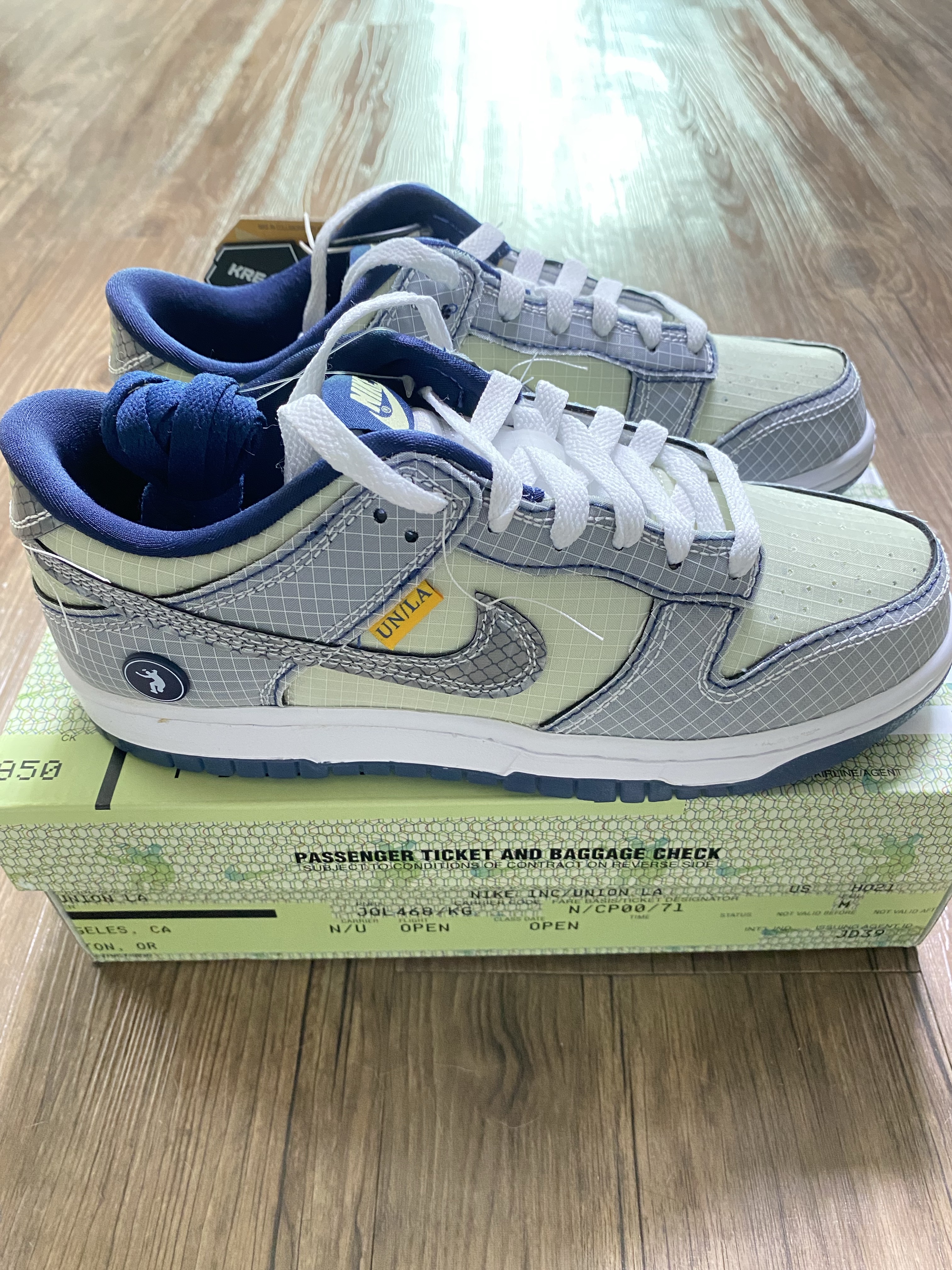 Nike x Union Dunk Low Passport Pack Pistachio 착용 스타일 - 3