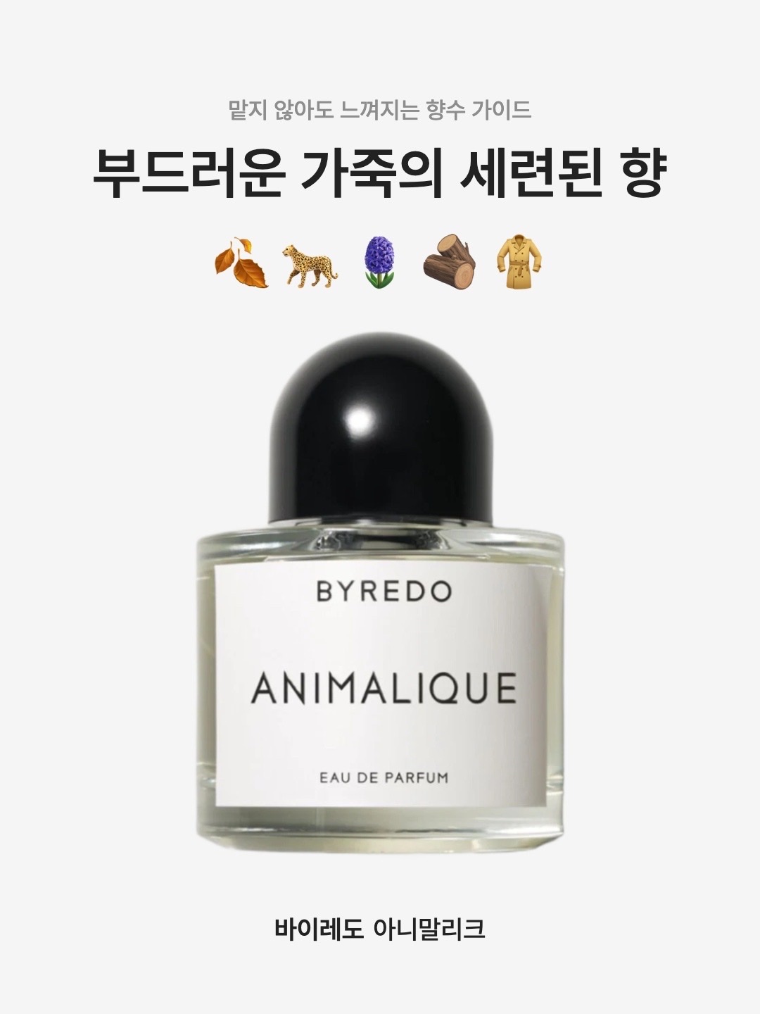 Byredo Animalique Eau De Parfum 50ml, Byredo Animalique Eau De Parfum 100ml 착용 스타일 - 1