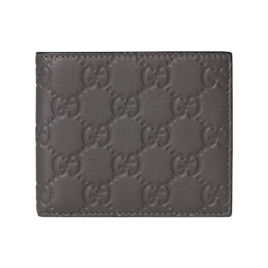 850175-AAFDV-1336 Gucci GG Emblem Bi-Fold Wallet Grey