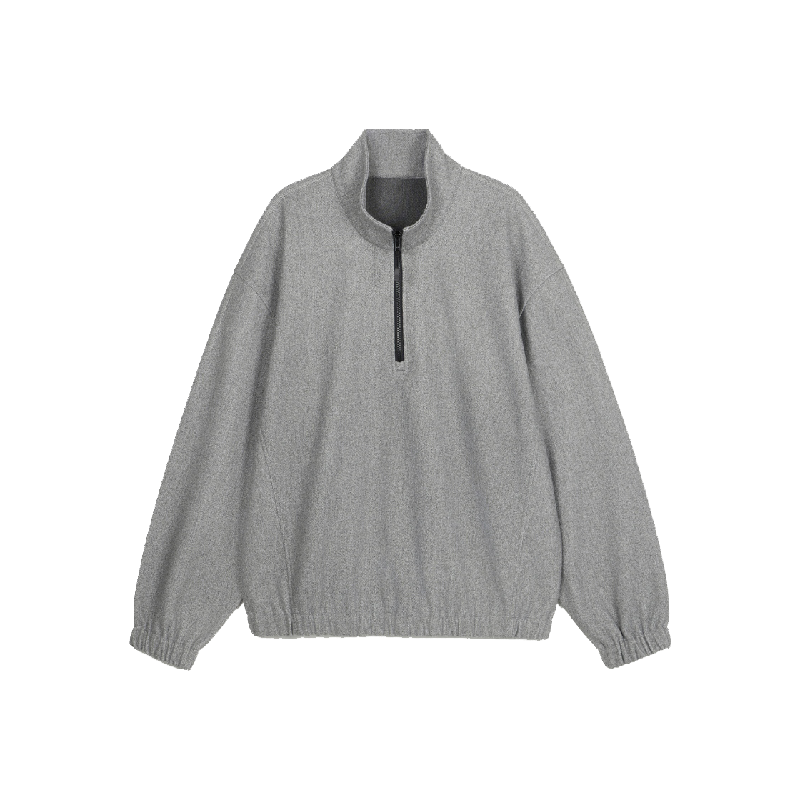 티엔지티 오버사이즈 플리스 쿼터 집업 스웻셔츠 그레이(TNGT Oversized Fleece Quarter Zip-up Sweatshirt Grey)