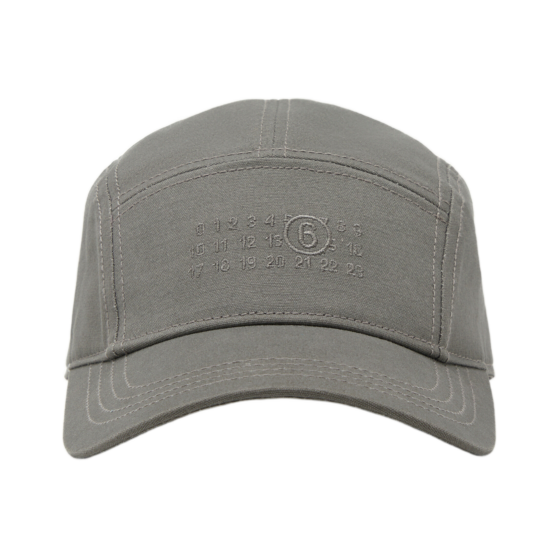SH0TC0009M35346810 MM6 Maison Margiela Cotton Canvas Cap Grey Blue