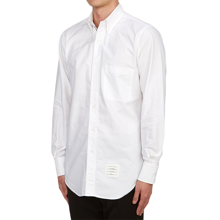 [15% 쿠폰] 톰브라운 옥스포드 클래식 그로그랭 플래킷 셔츠 화이트([15% 쿠폰] Thom Browne Oxford Classic Grosgrain Placket Shirt White) - 4
