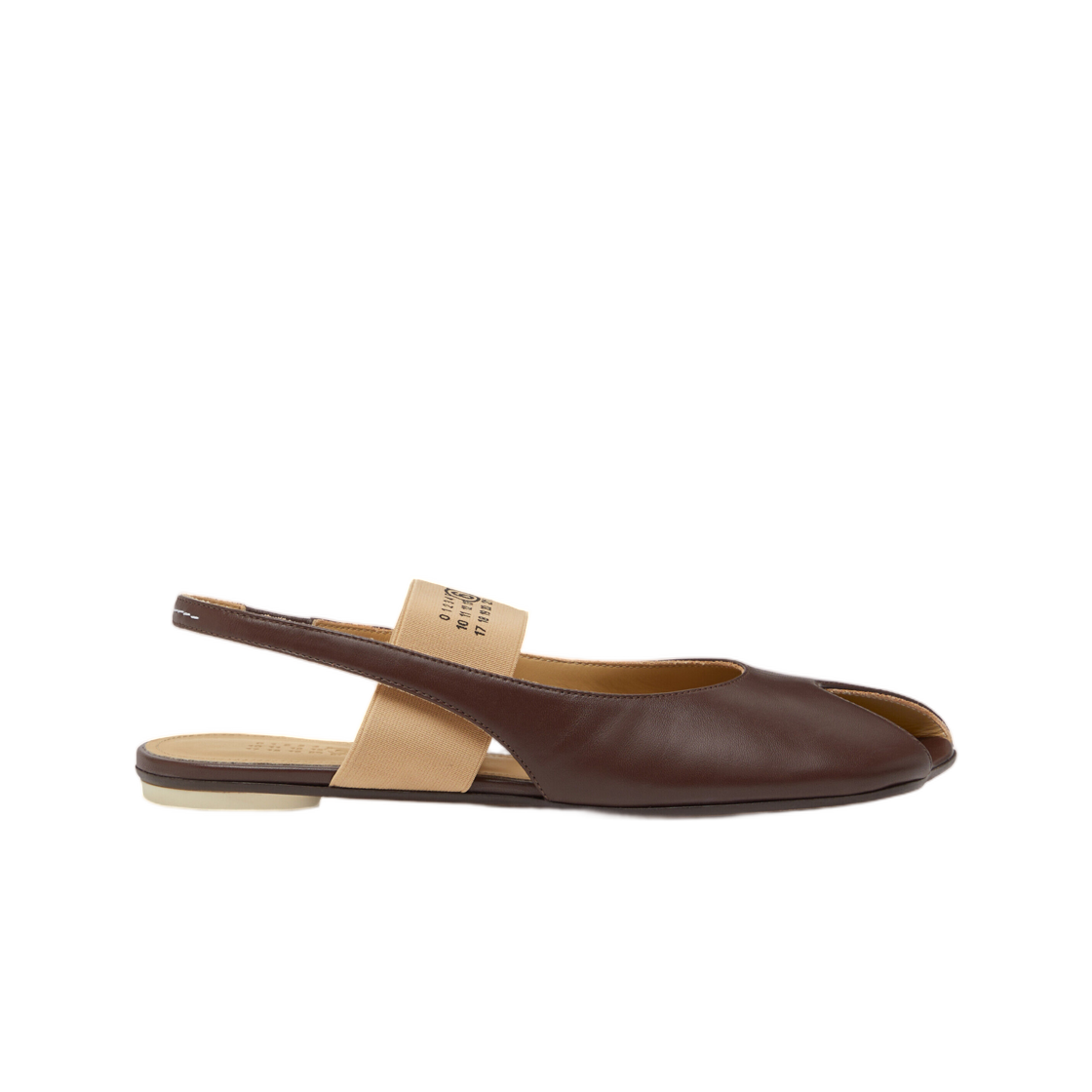 S59WP0212P3628T2259 (W) MM6 Maison Margiela Anatomic Numeric Slingback Brown