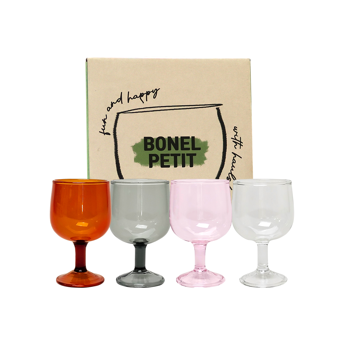 보넬 쁘띠 고블렛 4P 세트 소주잔 미니잔(Haulshome Bonnel Glass Soju Glass 4p Set)