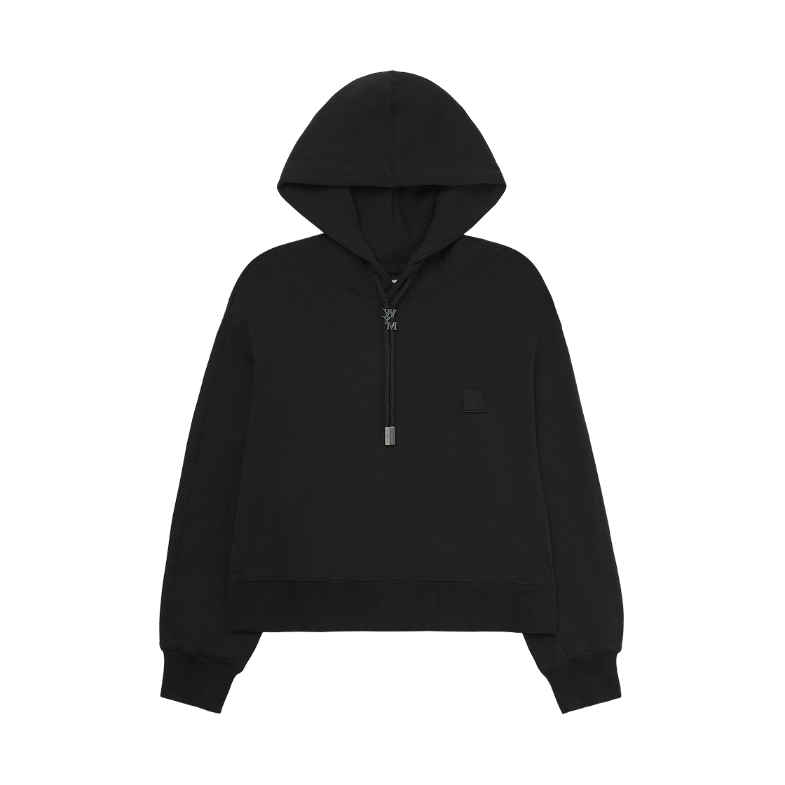 (W) 우영미 코튼 백로고 후드 티셔츠 블랙 - 25FW((W) Wooyoungmi Cotton Back Logo Hooded T-Shirt Black - 25FW) - 2