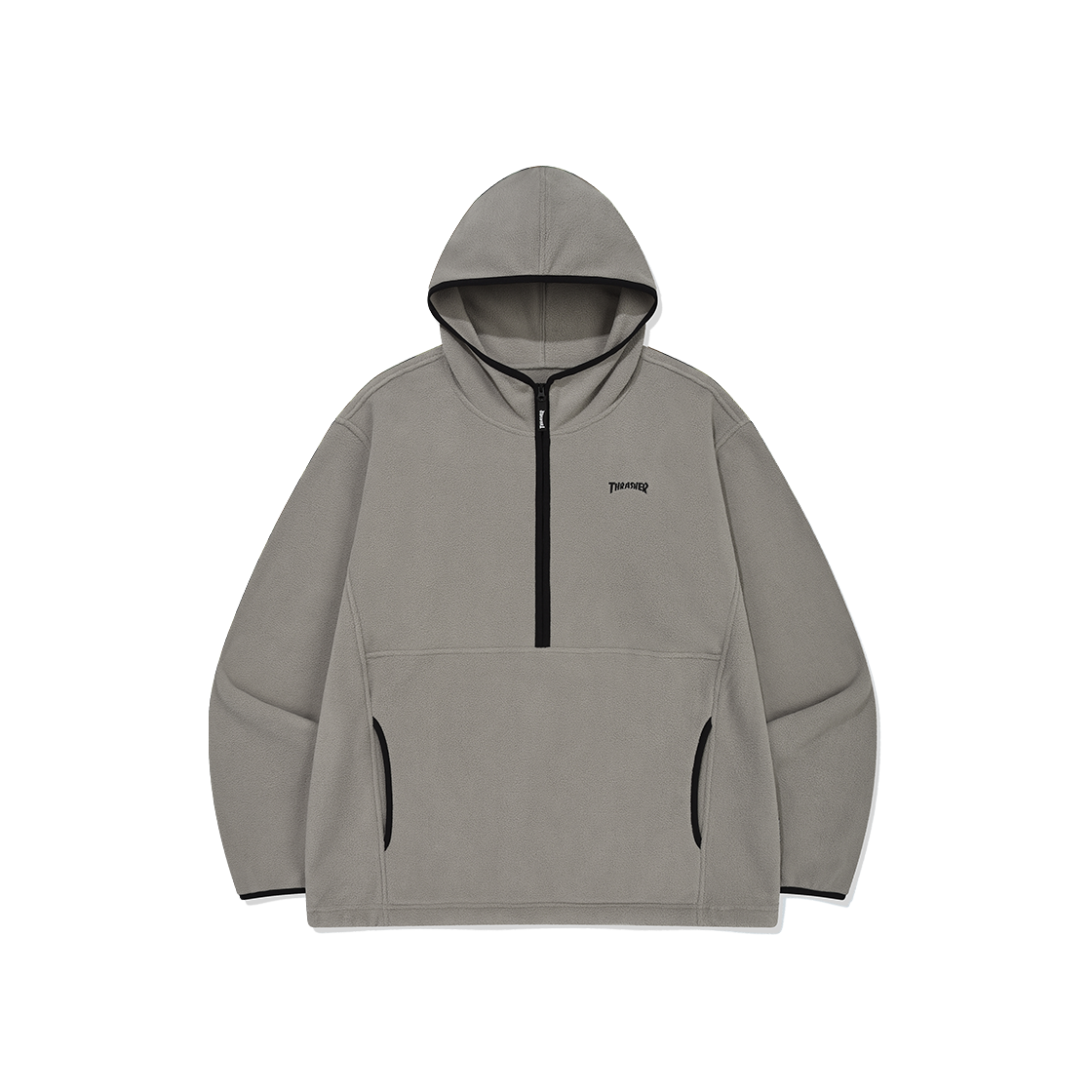 트레셔 매거진 플리스 하프집업 후디 그레이(THRASHER Magazine Fleece Half Zip-Up Hoodie Gray)