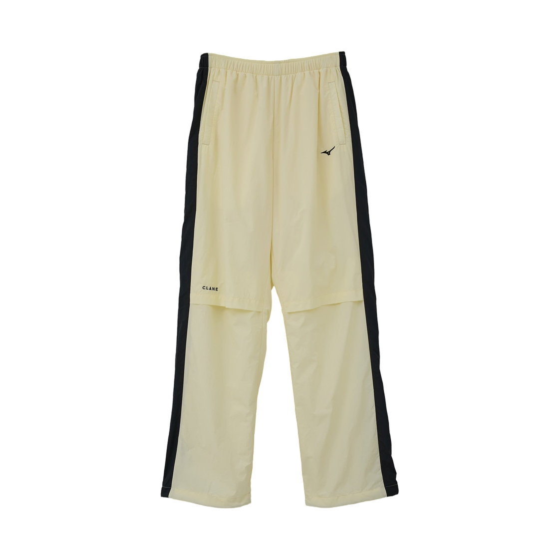 B2JFCS70 (W) Mizuno x Clane Water Repellent Track Pants Ivory
