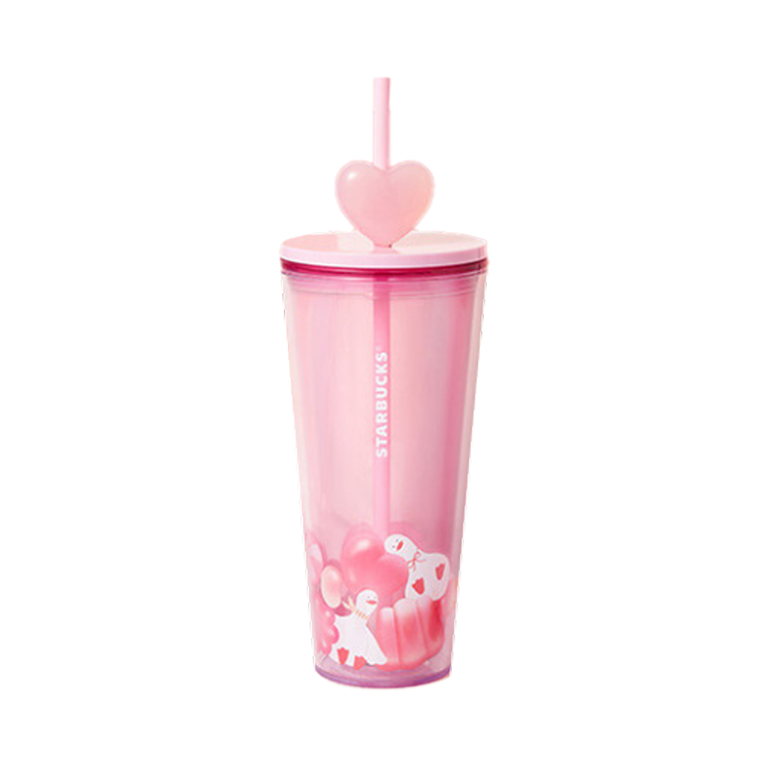 스타벅스 젤리덕 하트 참 콜드컵 591ml(Starbucks Jelly Duck Heart Charm Cold Cup 591ml) - 1