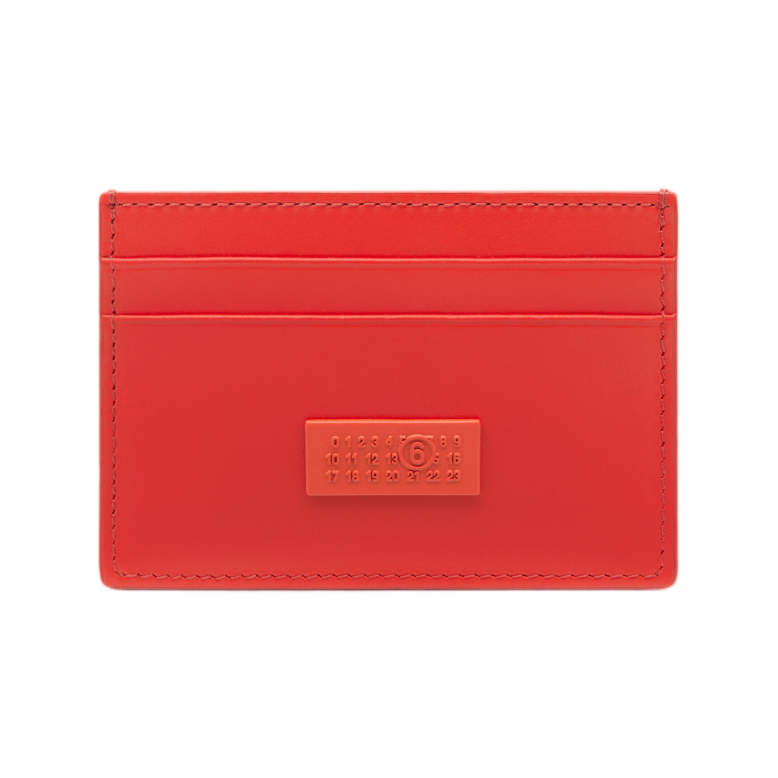 SA5UI0026P8886T4020 MM6 Maison Margiela Numeric Leather Card Holder Papaya