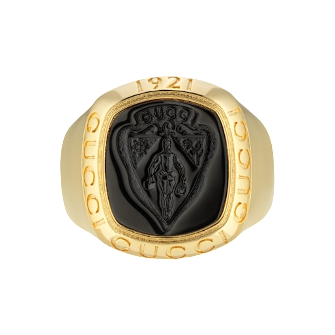 (W) 구찌 크레스트 시그넷 링 골드((W) Gucci Crest Signet Ring Gold) - 2