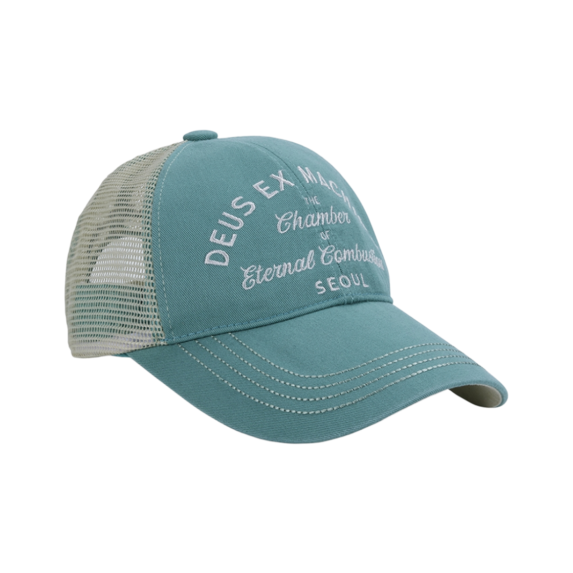 D261UHA020060 [6% 적립] Deus Ex Machina Seoul Script Address Cap Blue