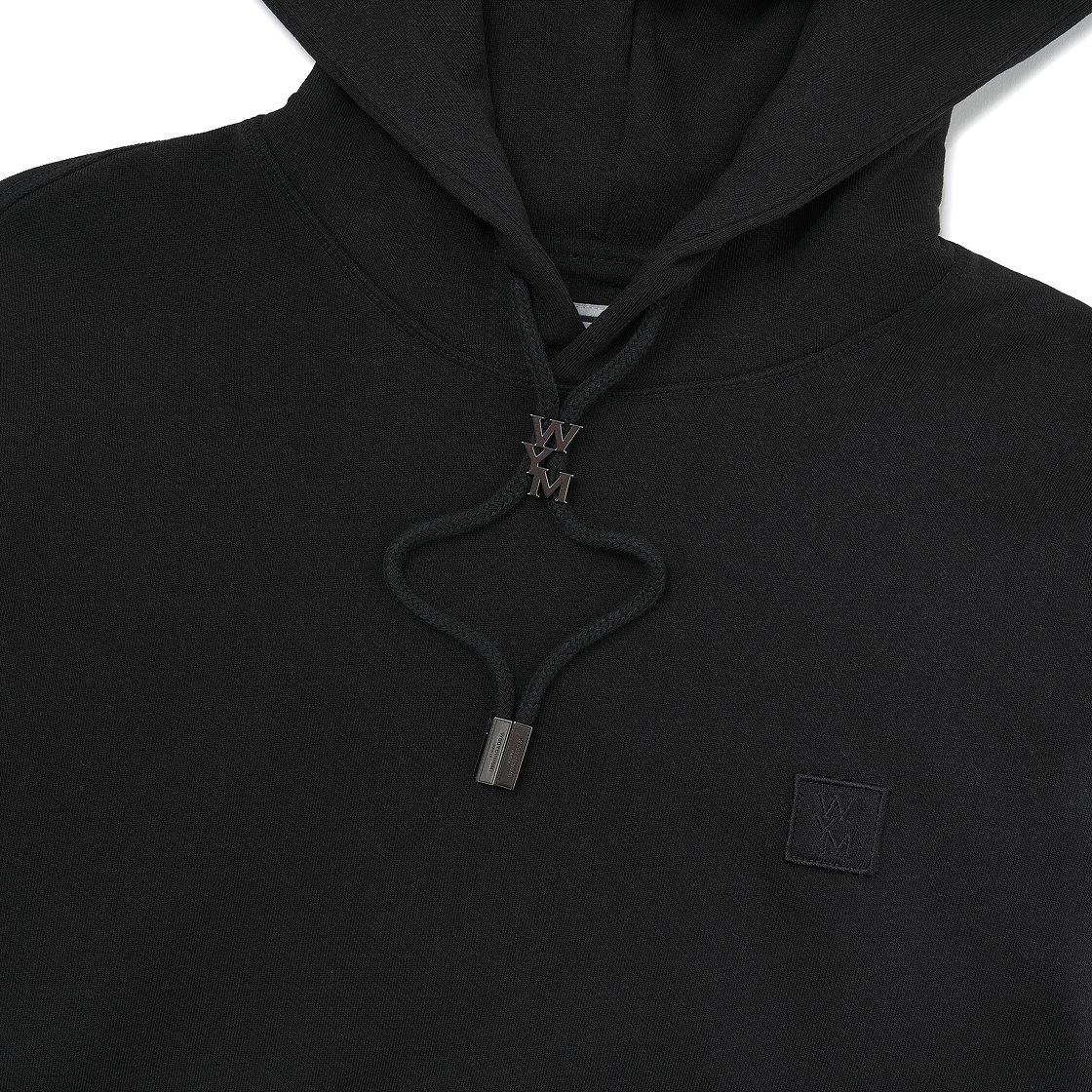 (W) 우영미 코튼 백로고 후드 티셔츠 블랙 - 25FW((W) Wooyoungmi Cotton Back Logo Hooded T-Shirt Black - 25FW) - 4