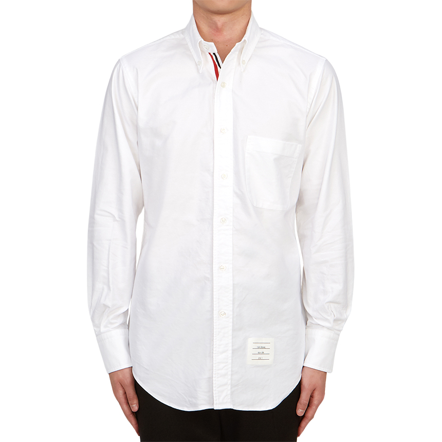 [15% 쿠폰] 톰브라운 옥스포드 클래식 그로그랭 플래킷 셔츠 화이트([15% 쿠폰] Thom Browne Oxford Classic Grosgrain Placket Shirt White) - 2