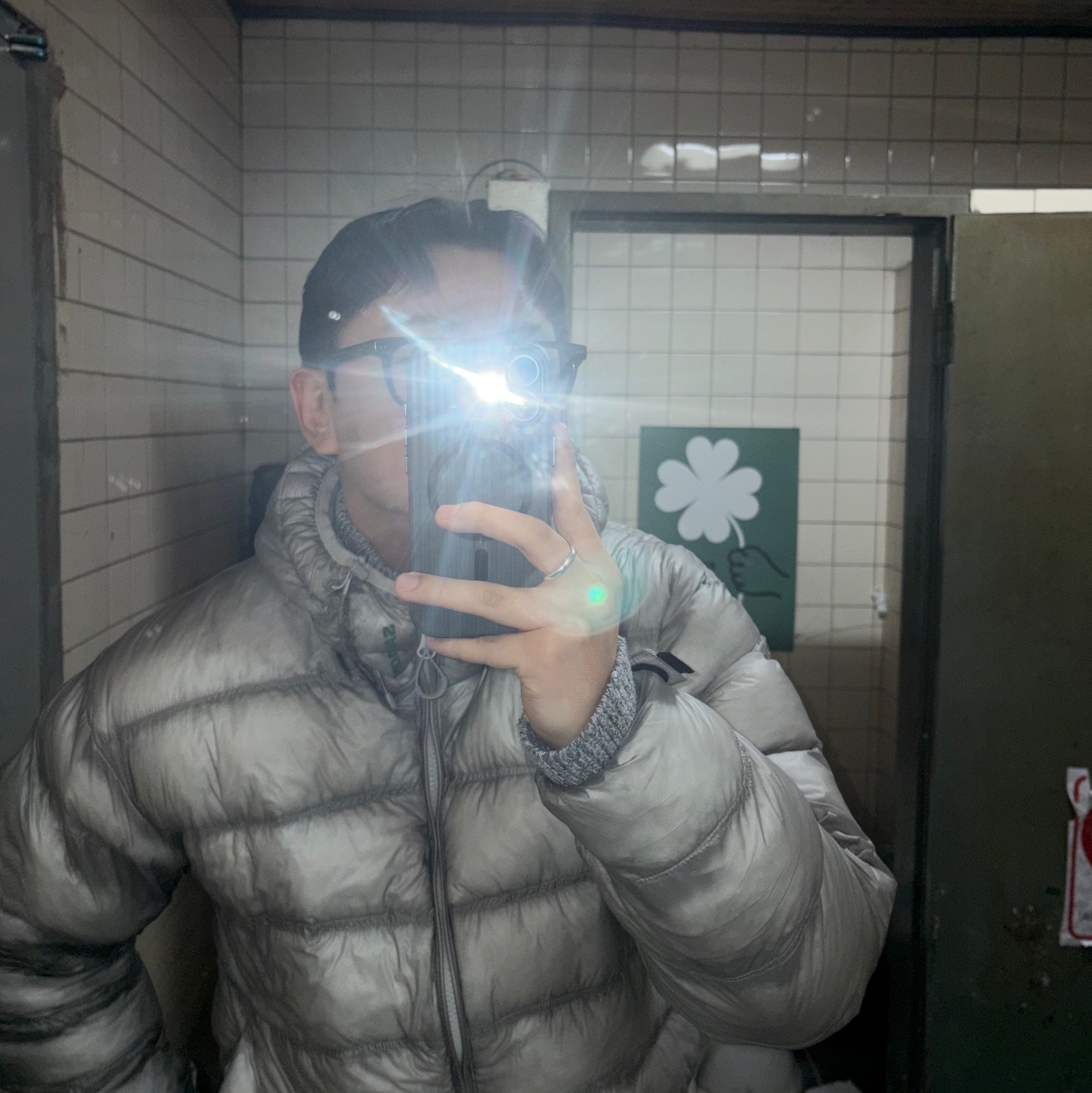 Salomon UNI Cross Insulation Jacket Light Grey, Gentle Monster x Maison Margiela MM117 Black Clear 착용 스타일 - 1