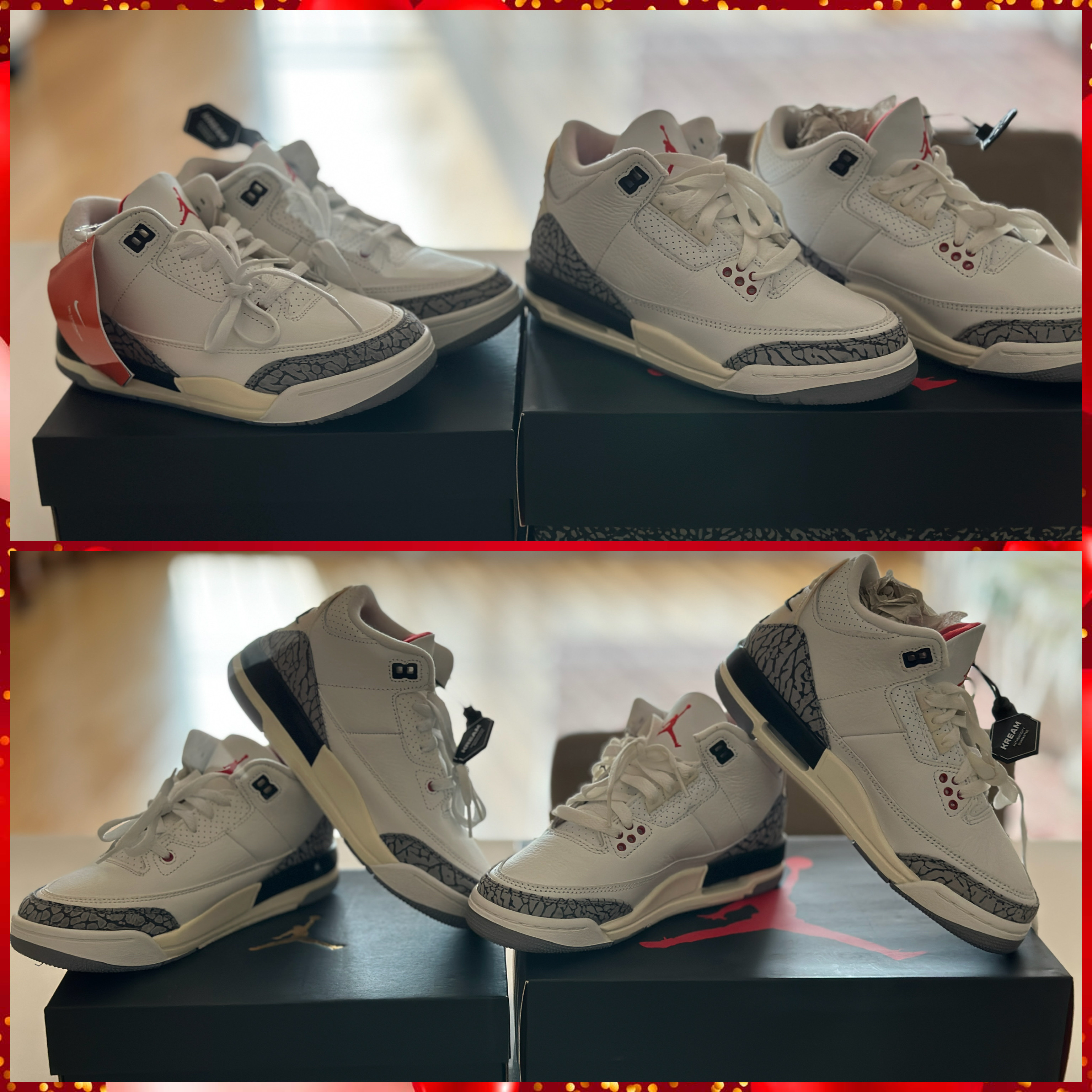 (GS) Jordan 3 Retro White Cement Reimagined, (PS) Jordan 3 Retro White Cement Reimagined 착용 스타일 - 2