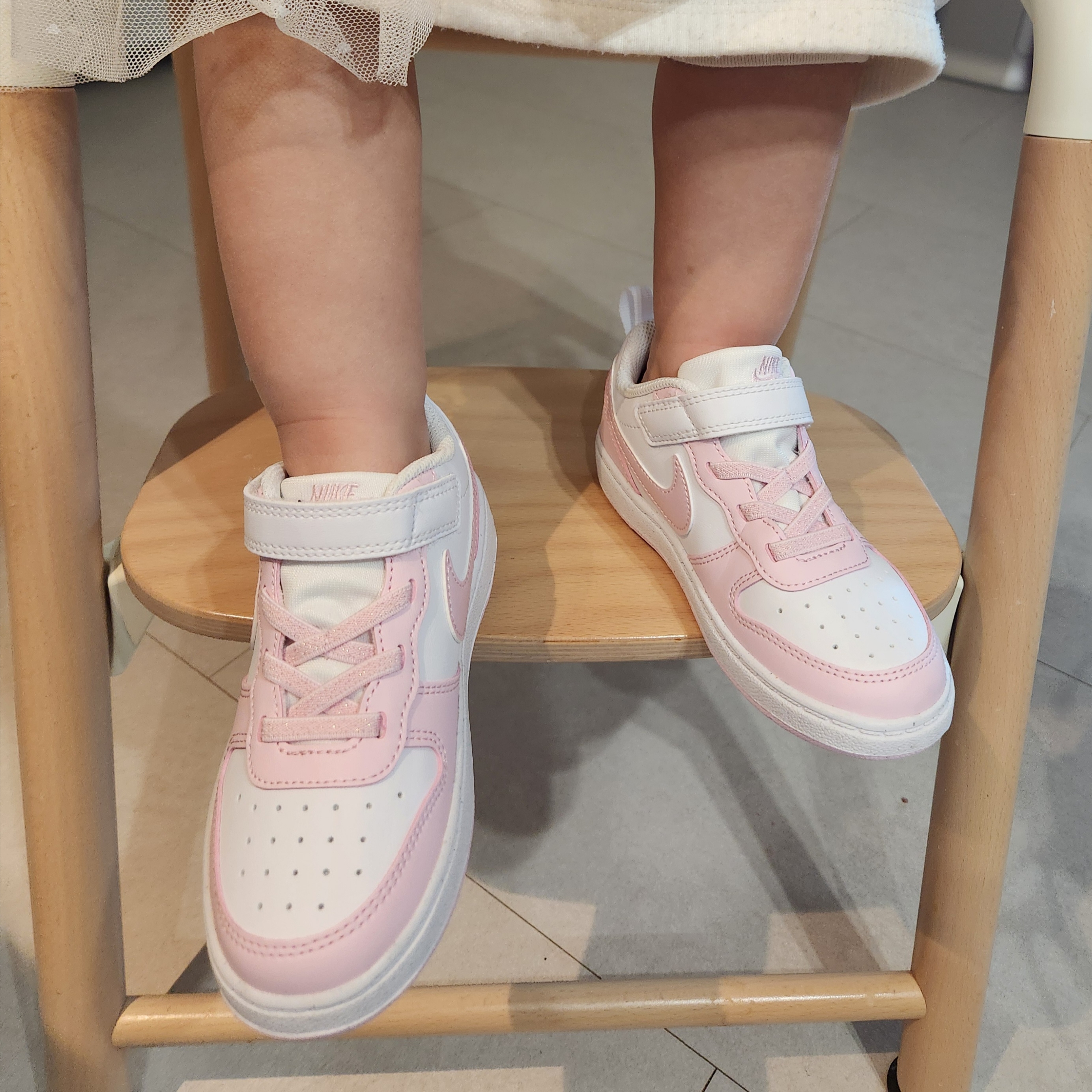(TD) Nike Court Borough Low Recraft White Pink Foam 착용 스타일