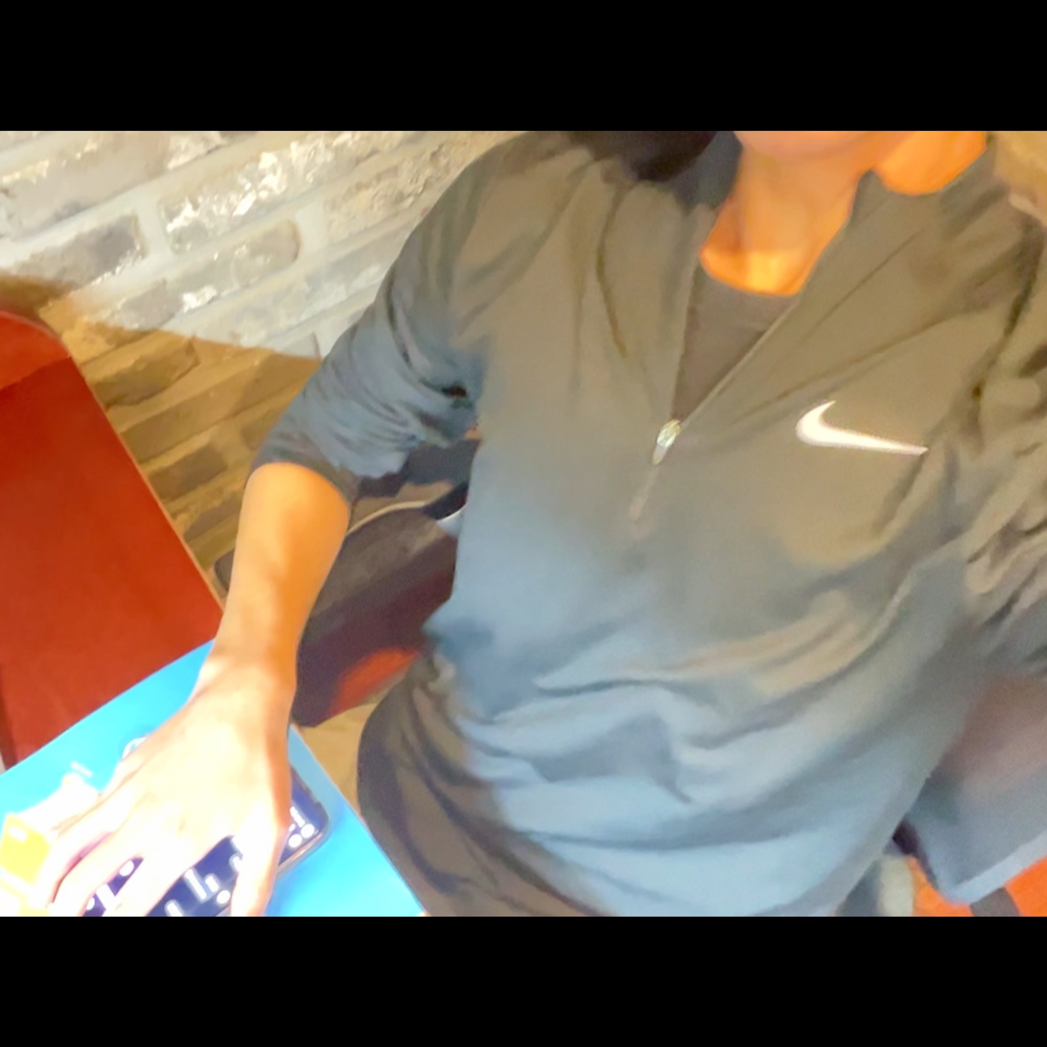 Nike Dri-Fit Element Quarter Zip Running Top Black 착용 스타일 - 2