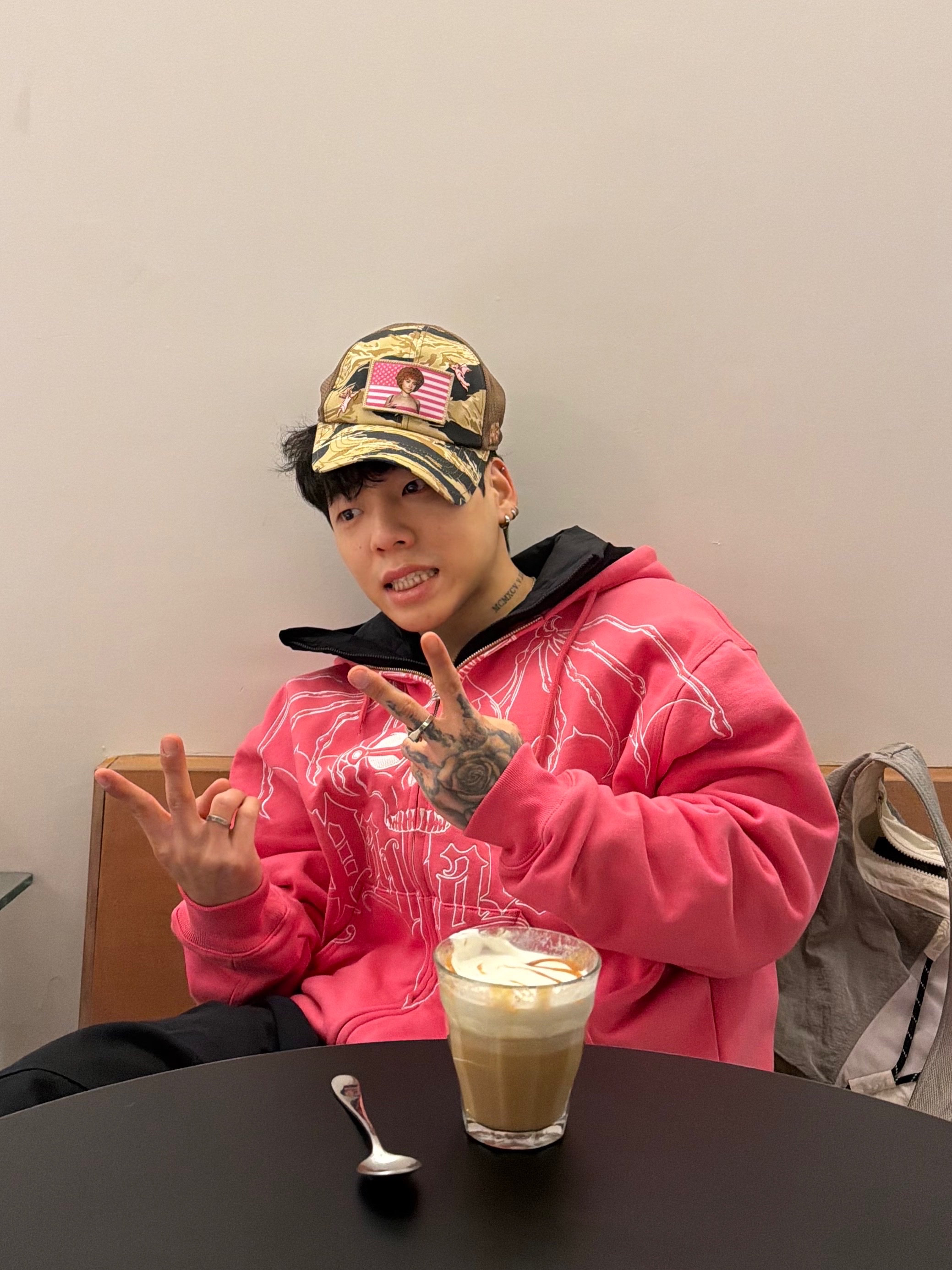 Palace Wingspan Triple Stitch Hood Posh Pink - 25FW 착용 스타일 - 2