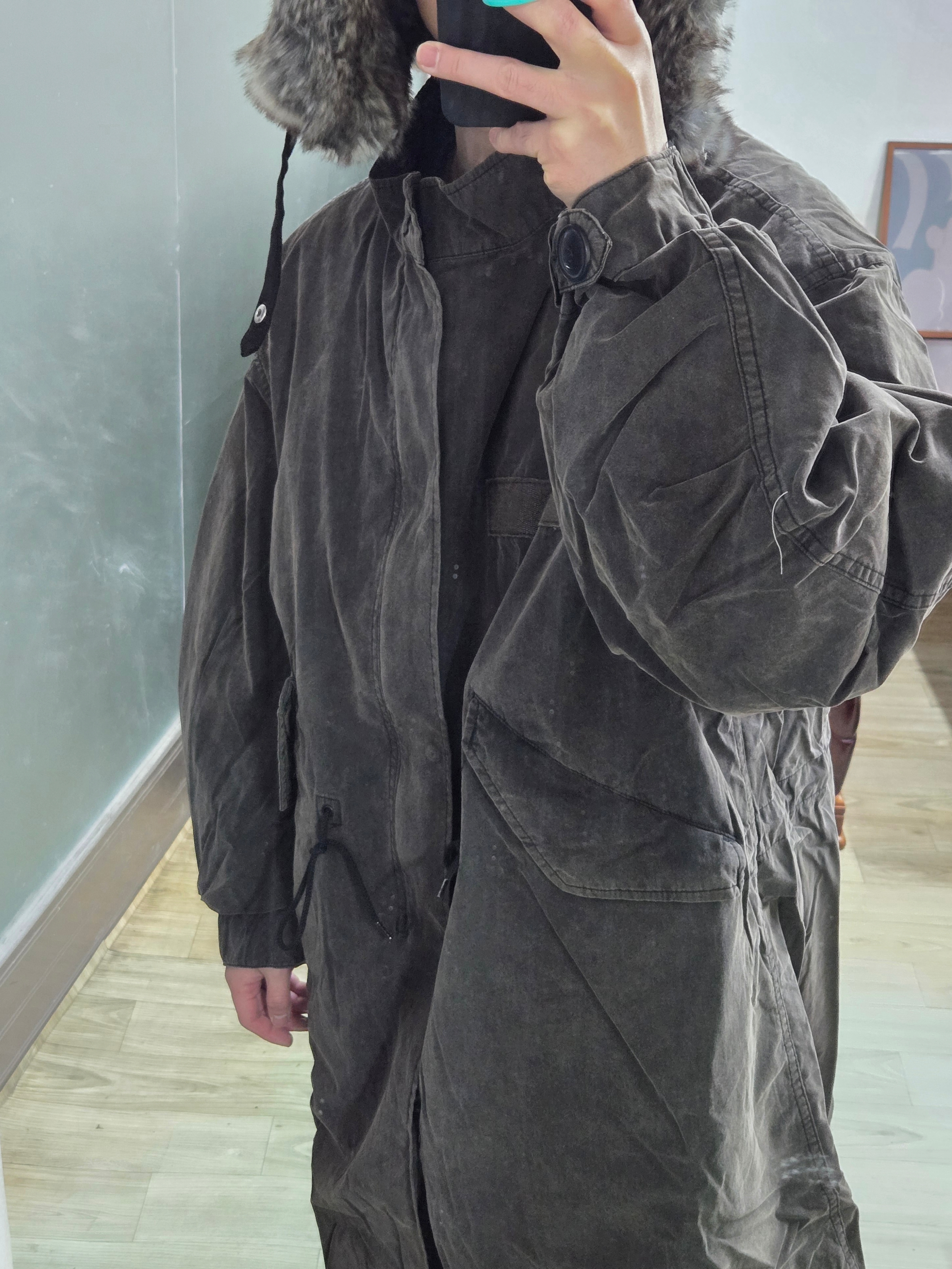 Freak's Store M-65 Liner Set Faded Black, Freak's Store M-65 Mods Coat Liner Set Black 착용 스타일 - 2
