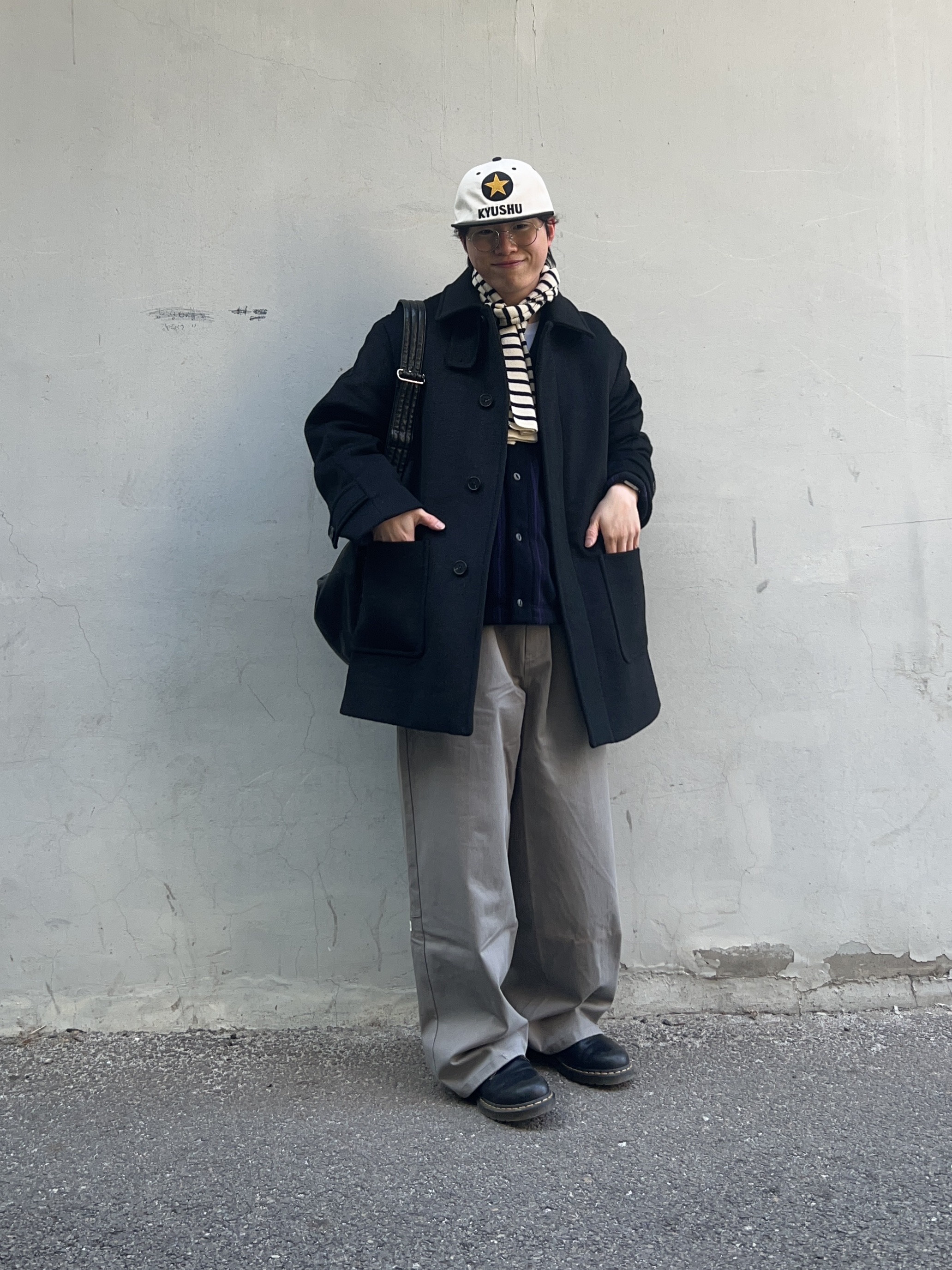 Aoiro KYUSHU Star ビール Cap, Saint James Scarf Raye Ecru Marine 착용 스타일