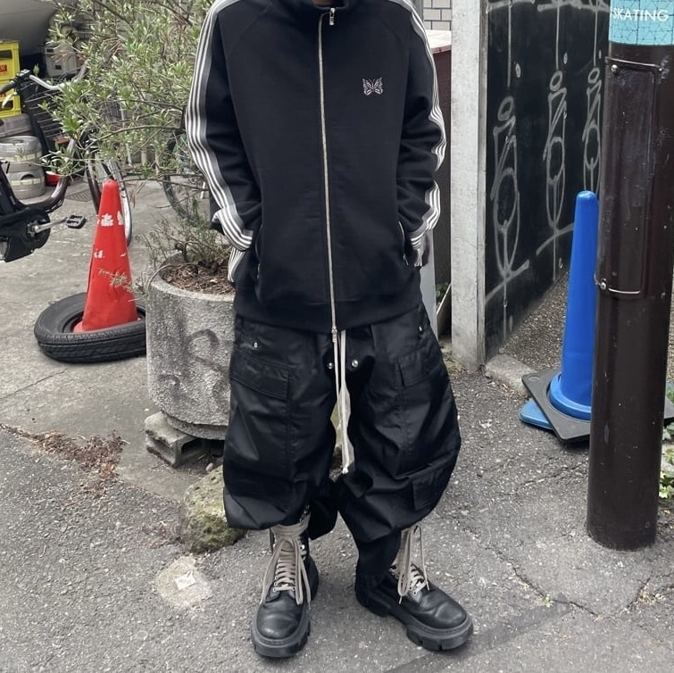 Needles x LHP Track Jacket Cotton Jersey Black 착용 스타일