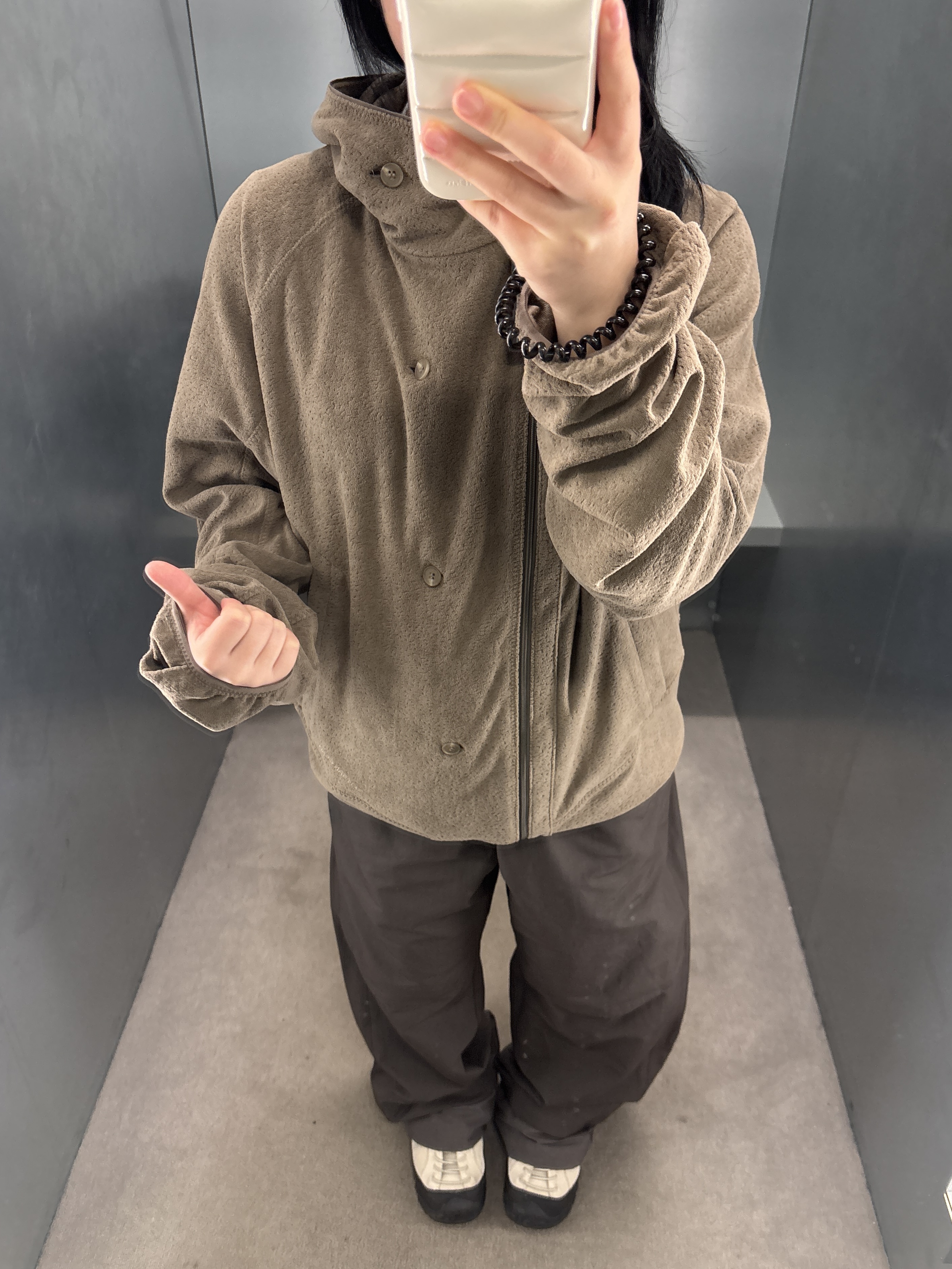 Sansan Gear Sprocket Hole Jacket Light Grey - 24SS, Keen Jasper Rocks SP Sneaker Birch Black 착용 스타일 - 6