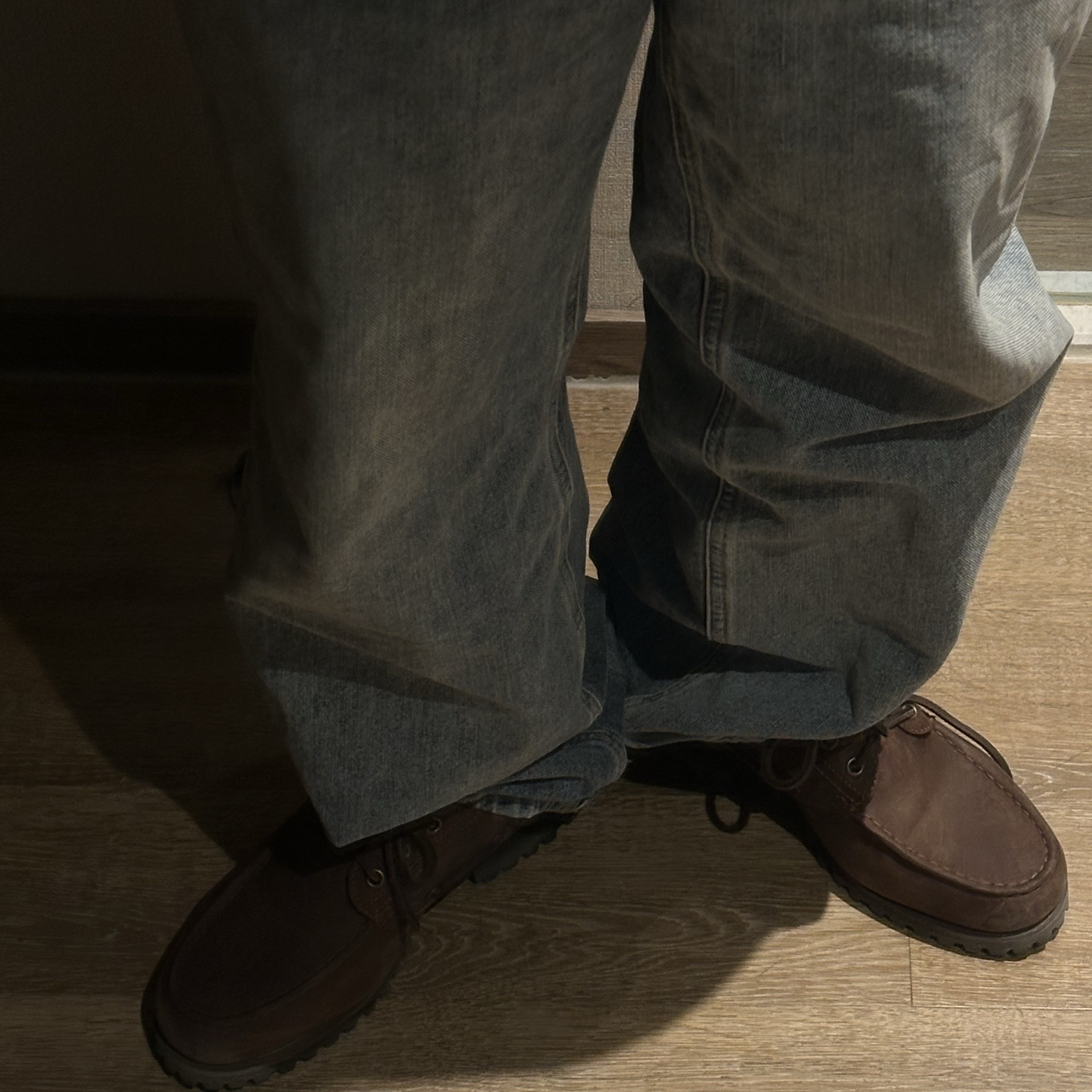 Timberland x Thisisneverthat 3-Eye Authentic Boat Shoes Brown - Wide 착용 스타일 - 3