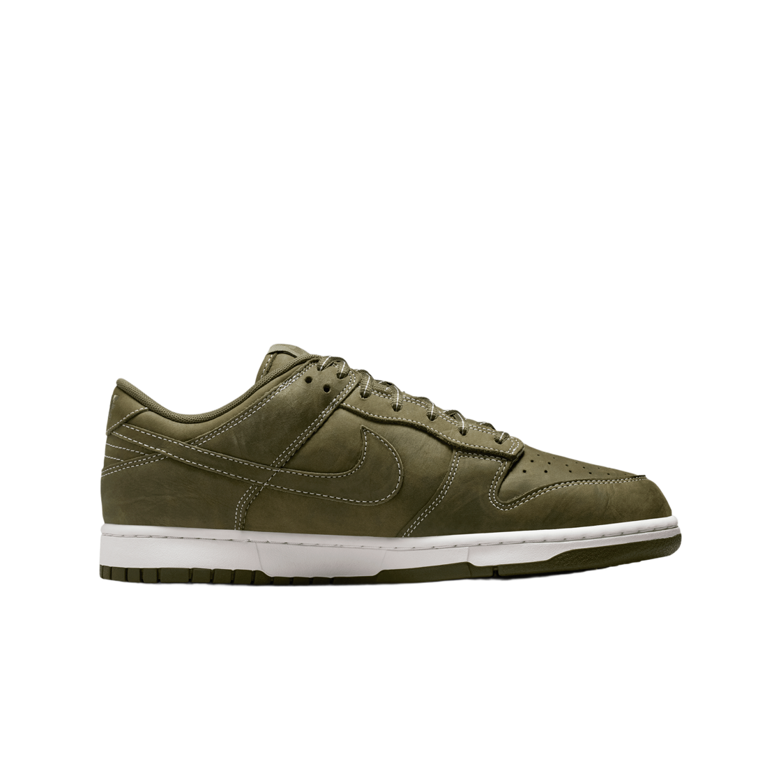 나이키 덩크 로우 미디움 올리브 서밋 화이트