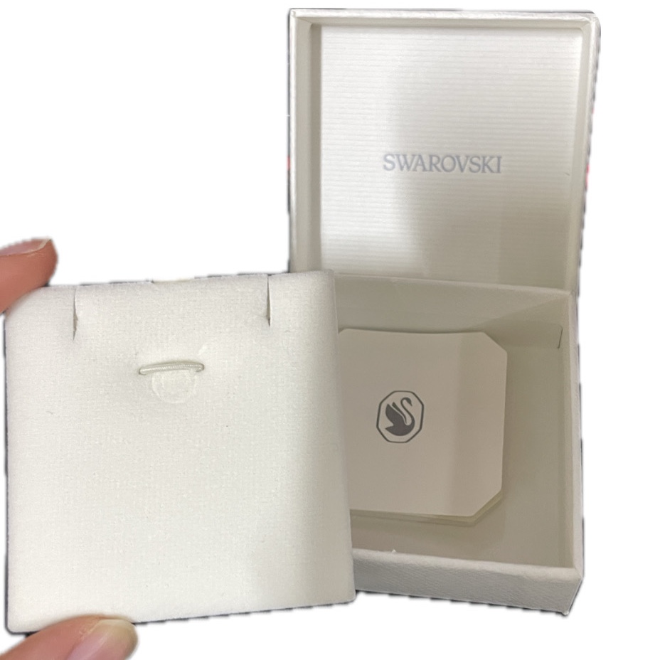 (W) Swarovski Sparkling Dance Necklace White Rhodium Plated 착용 스타일 - 2
