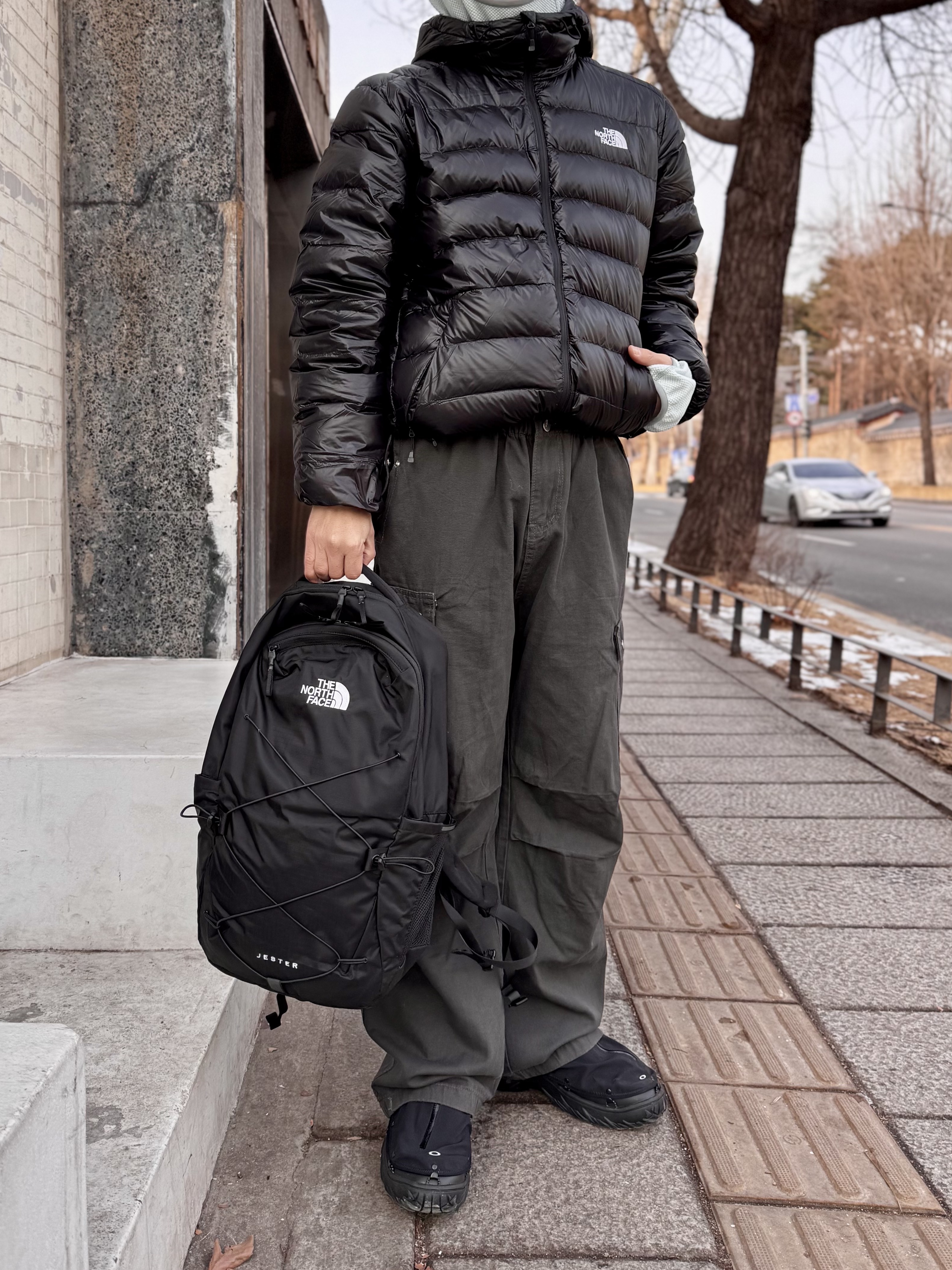 The North Face Matier EX RDS Down Hoodie Black, Oakley Eye Jacket Redux Silver Frame Prizm Black Polarized Lenses High Bridge Fit 착용 스타일 - 4
