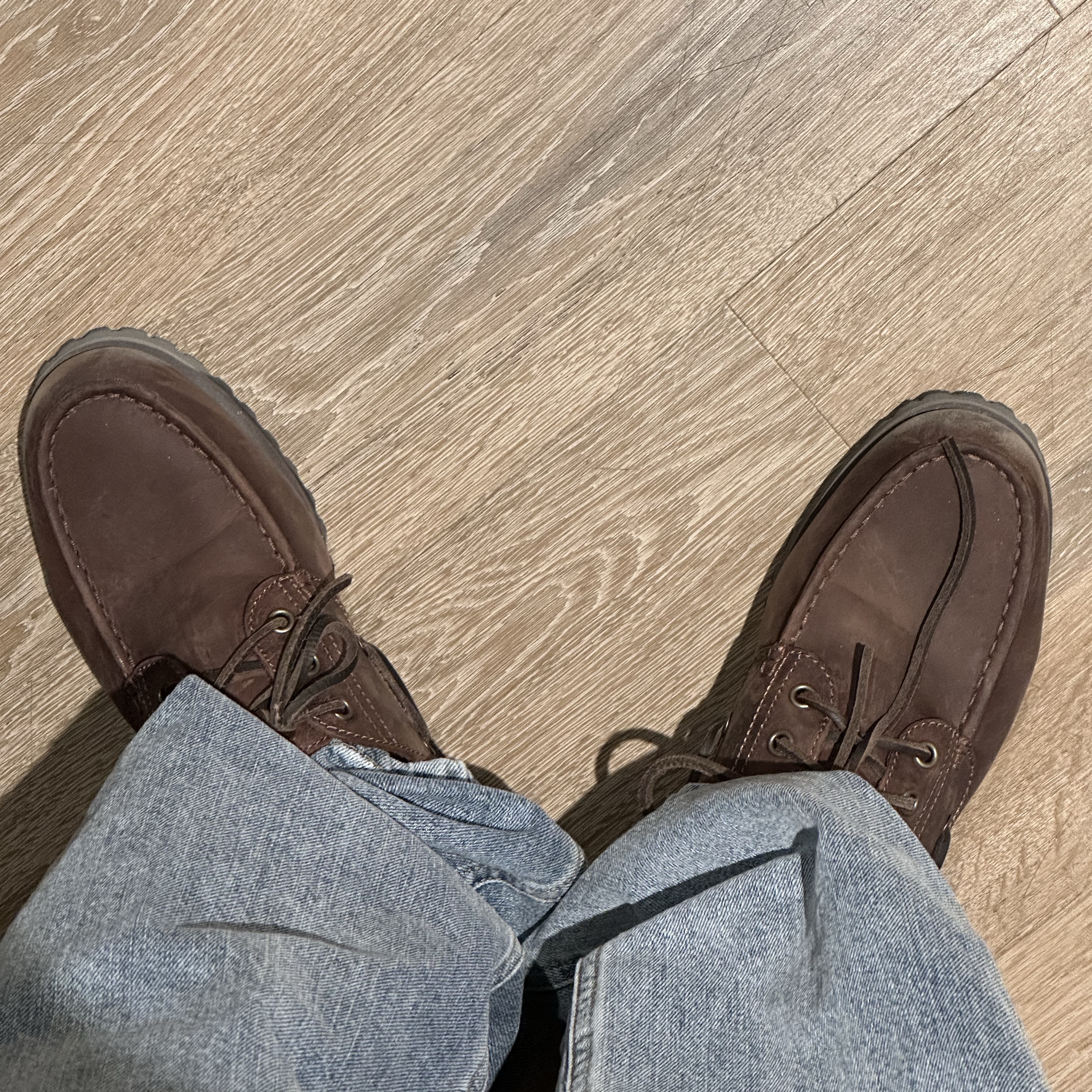 Timberland x Thisisneverthat 3-Eye Authentic Boat Shoes Brown - Wide 착용 스타일 - 4