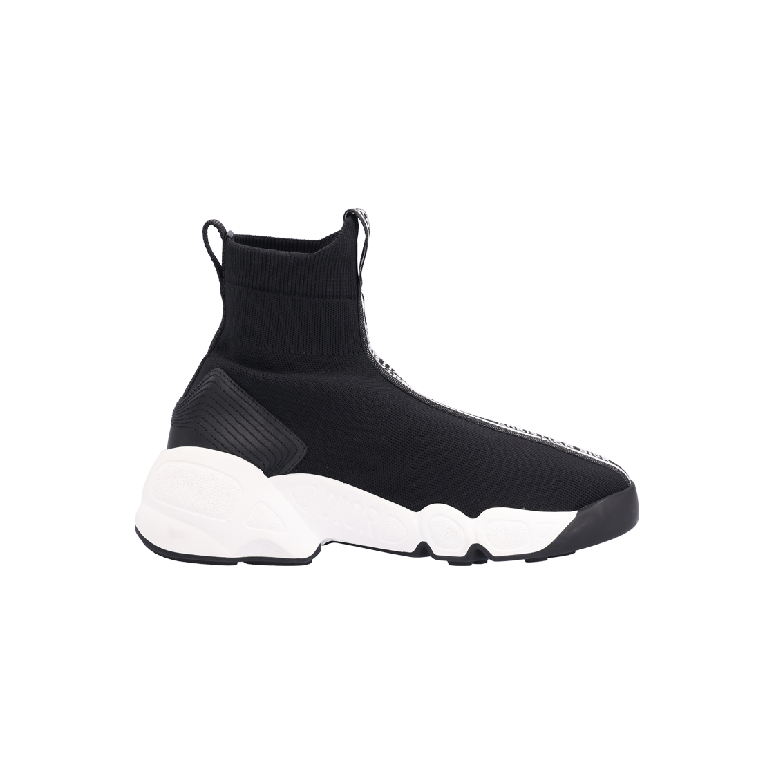 ITE6345RAPN7 Dior Technical Knit High-Top Sock Sneakers Black 37
