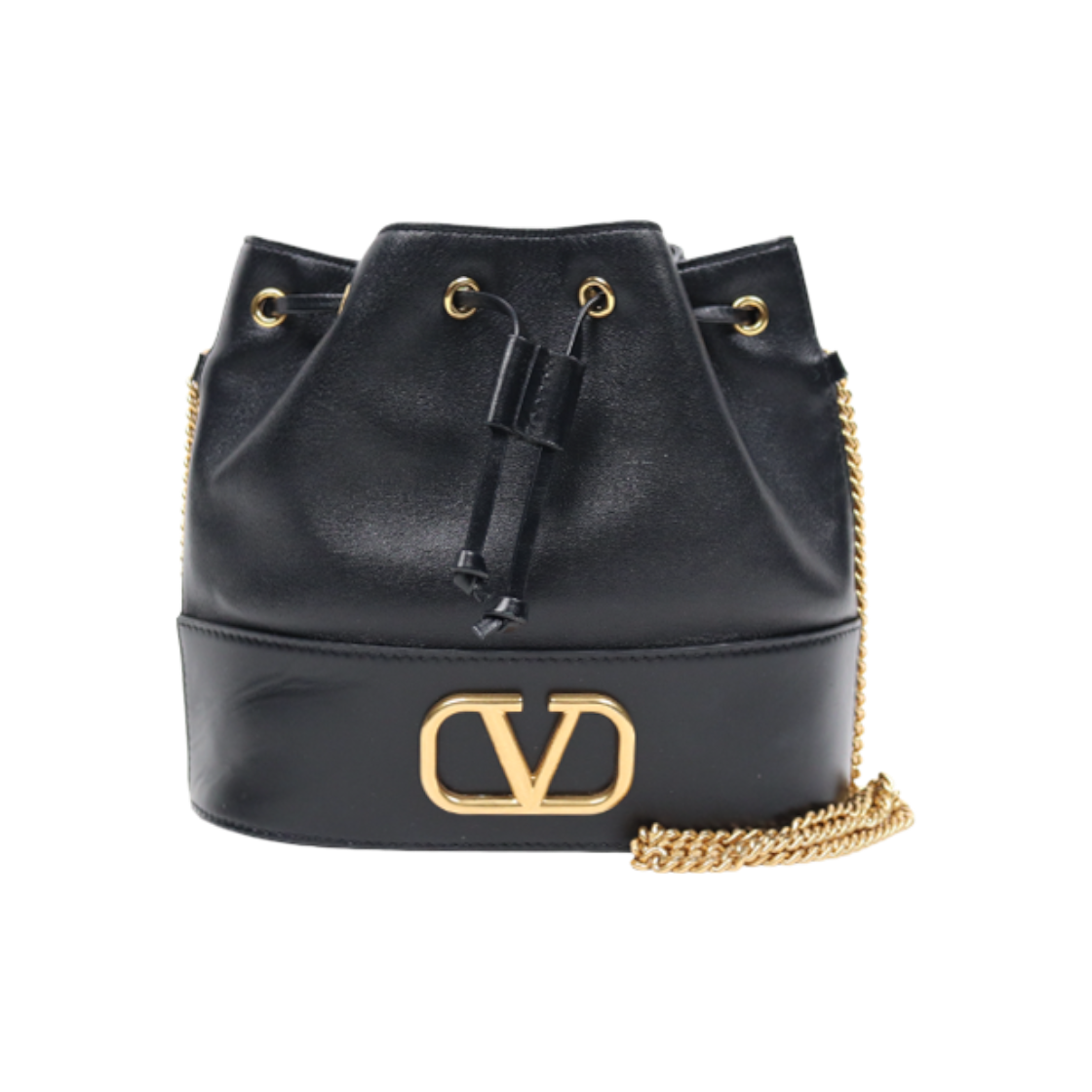 ITG82OEUN82P Valentino Black Garavani Bucket Chain Shoulder Bag C-A46701